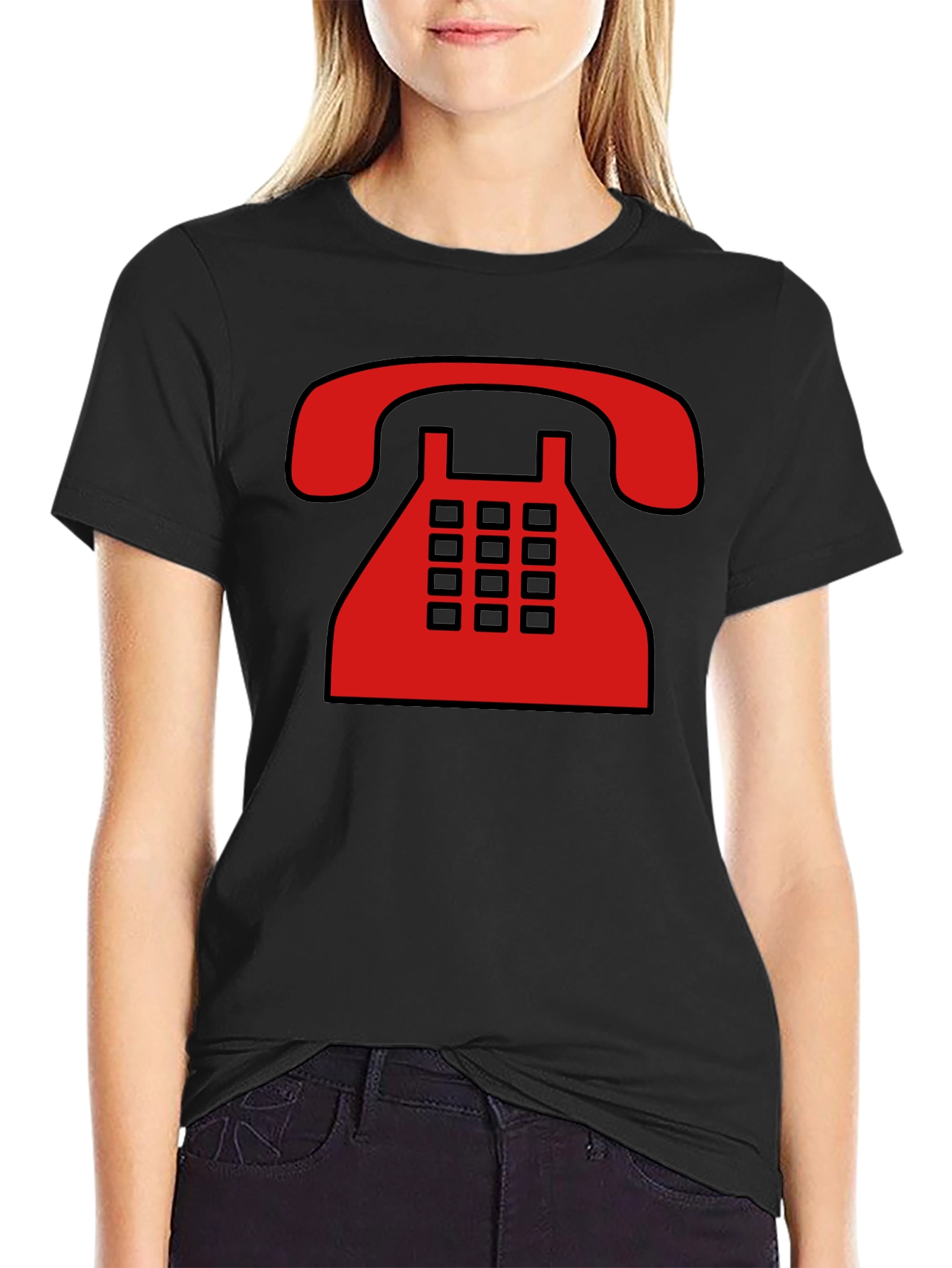 Retro Rotary Phone Graphic T-Shirt - Classic Style