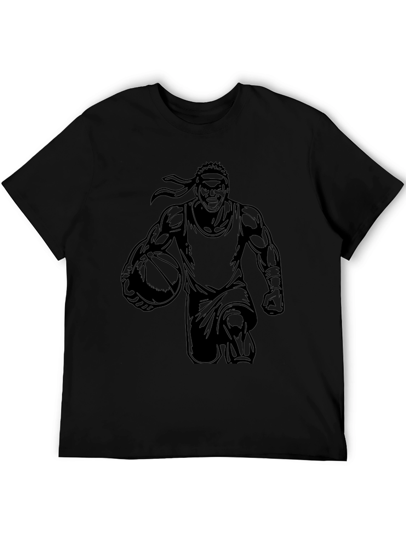 Basketball Player Graphic Black T-Shirt