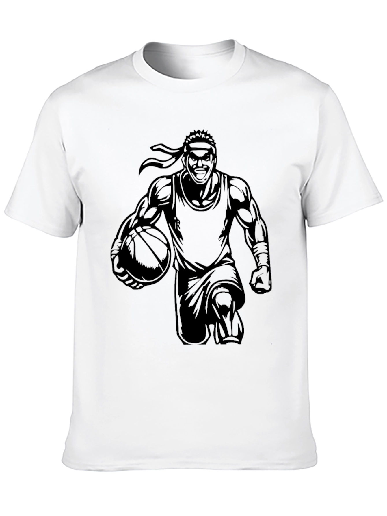 Basketball Player Graphic Black T-Shirt
