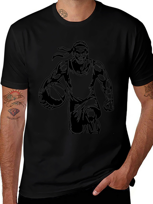 Basketball Player Graphic Black T-Shirt
