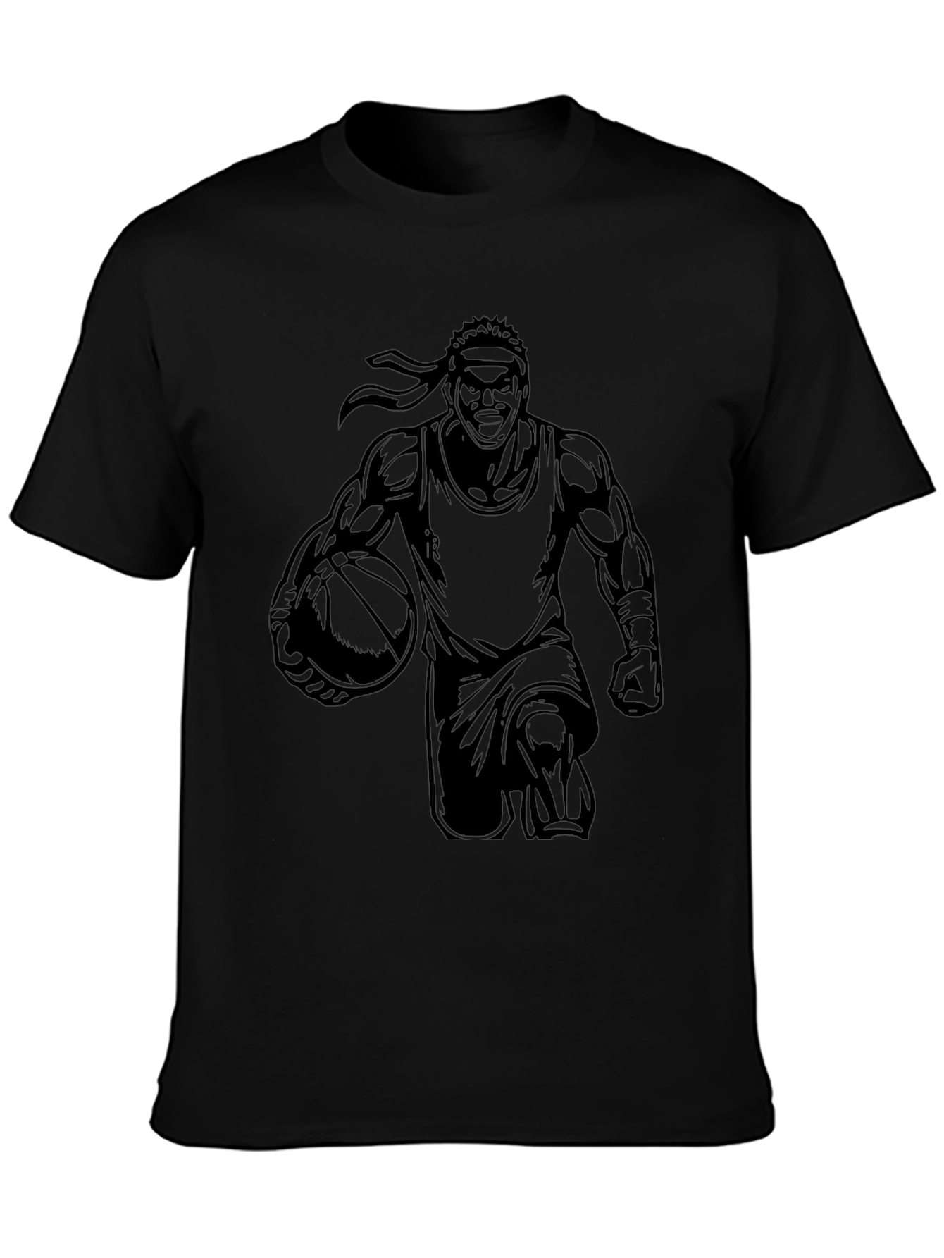 Basketball Player Graphic Black T-Shirt