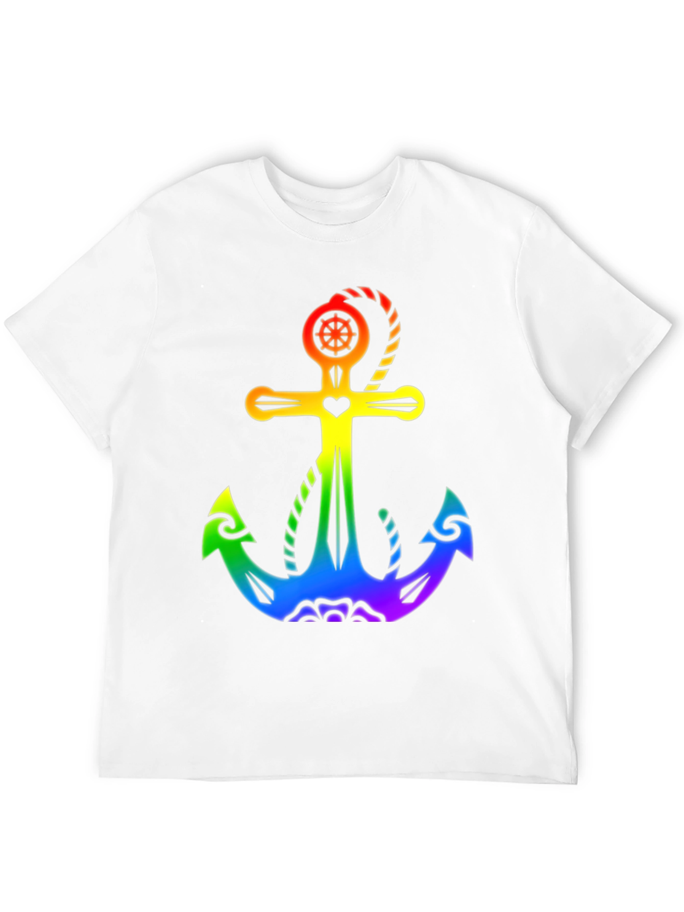 Rainbow Anchor Graphic T-Shirt