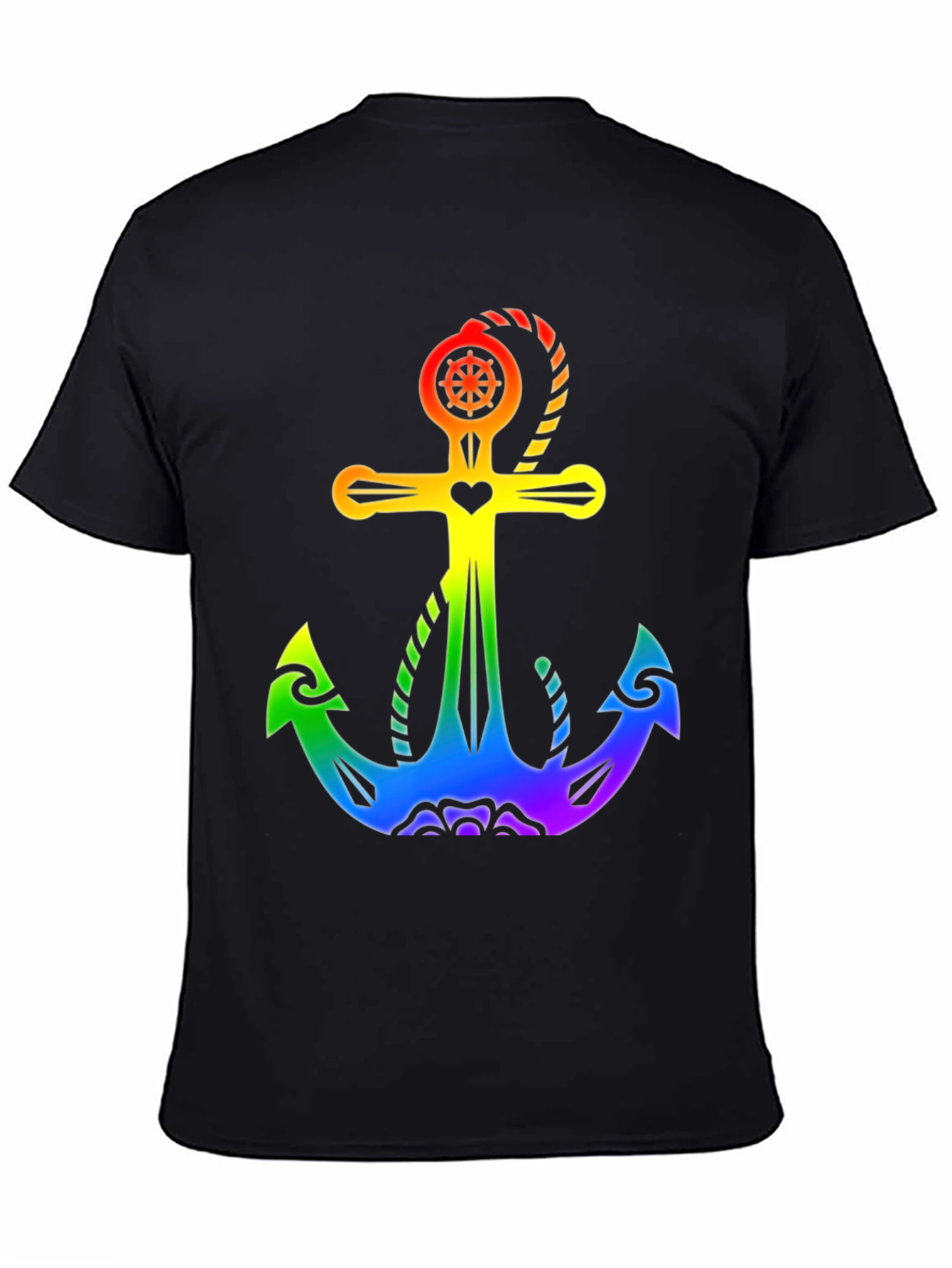 Rainbow Anchor Graphic T-Shirt