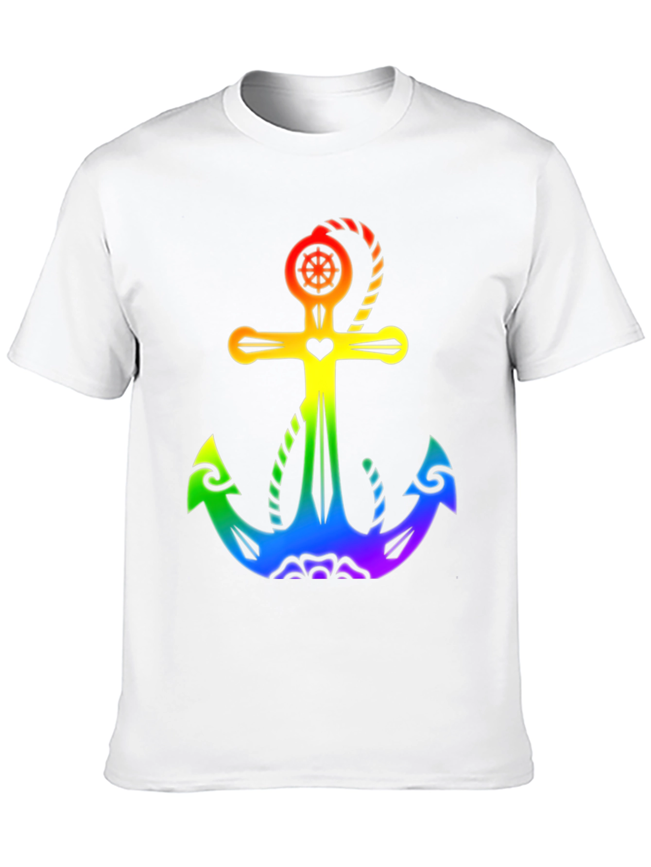 Rainbow Anchor Graphic T-Shirt