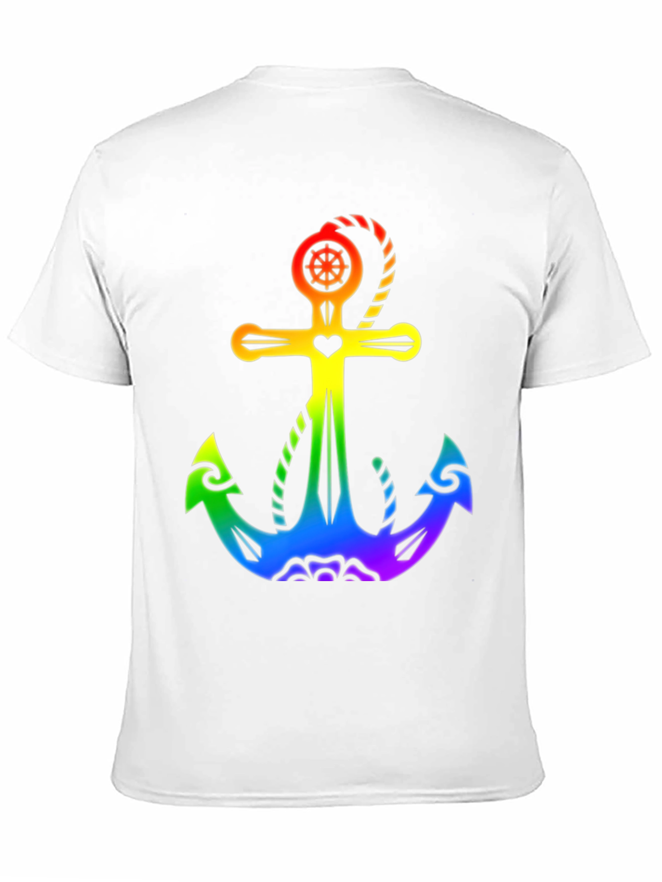 Rainbow Anchor Graphic T-Shirt