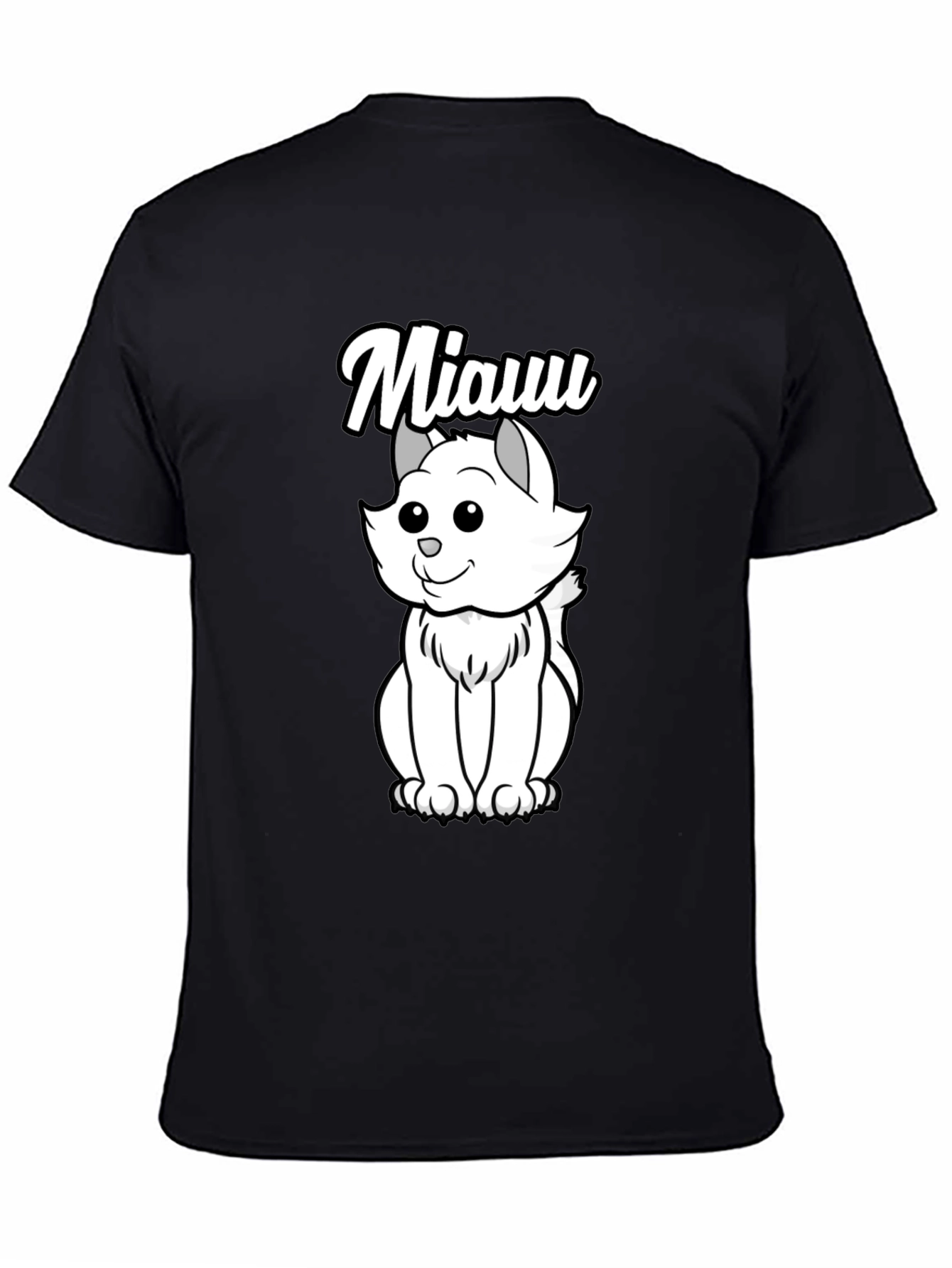 Cute Cat Miauu T-Shirt - Soft Cotton Tee