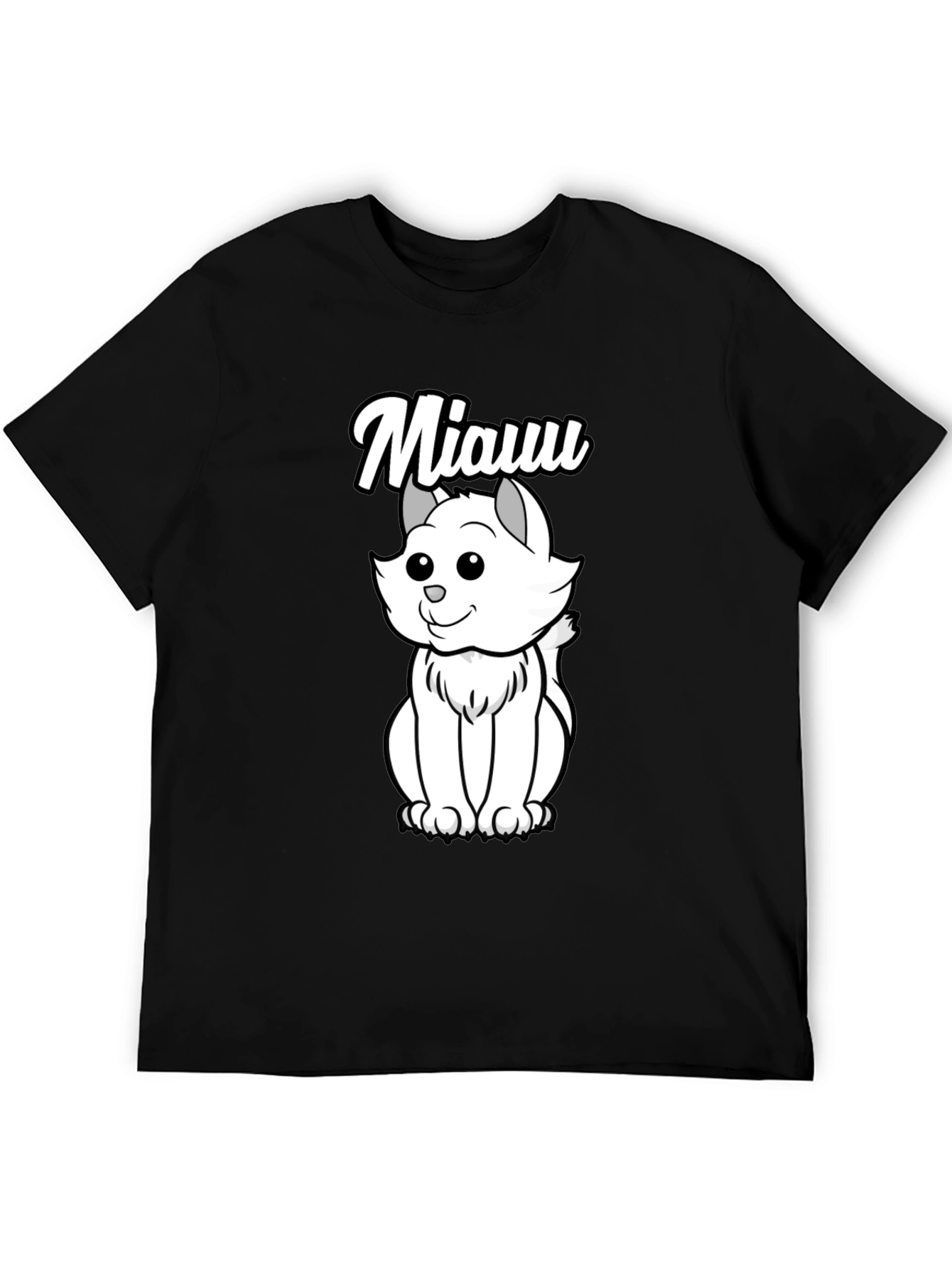Cute Cat Miauu T-Shirt - Soft Cotton Tee