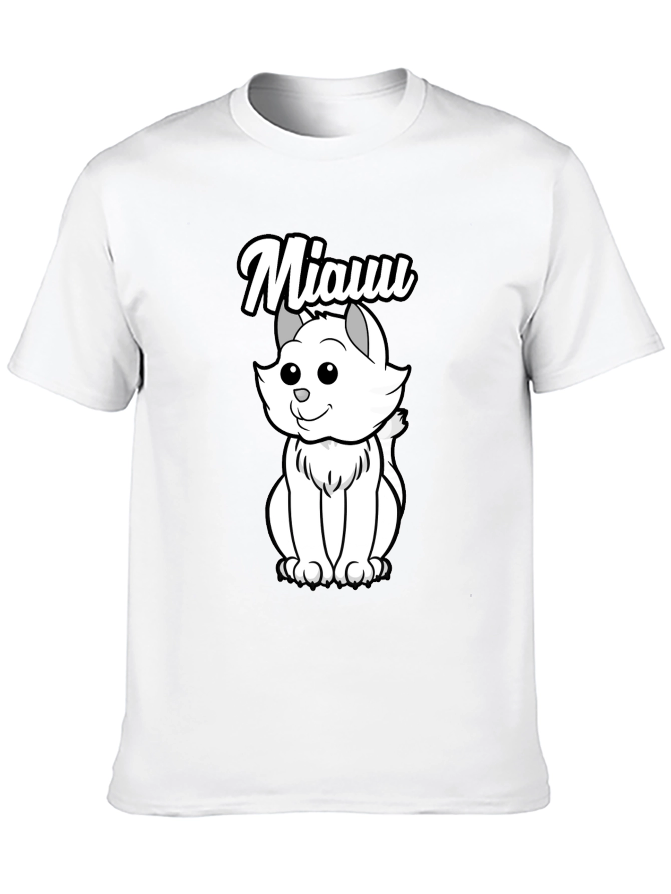 Cute Cat Miauu T-Shirt - Soft Cotton Tee
