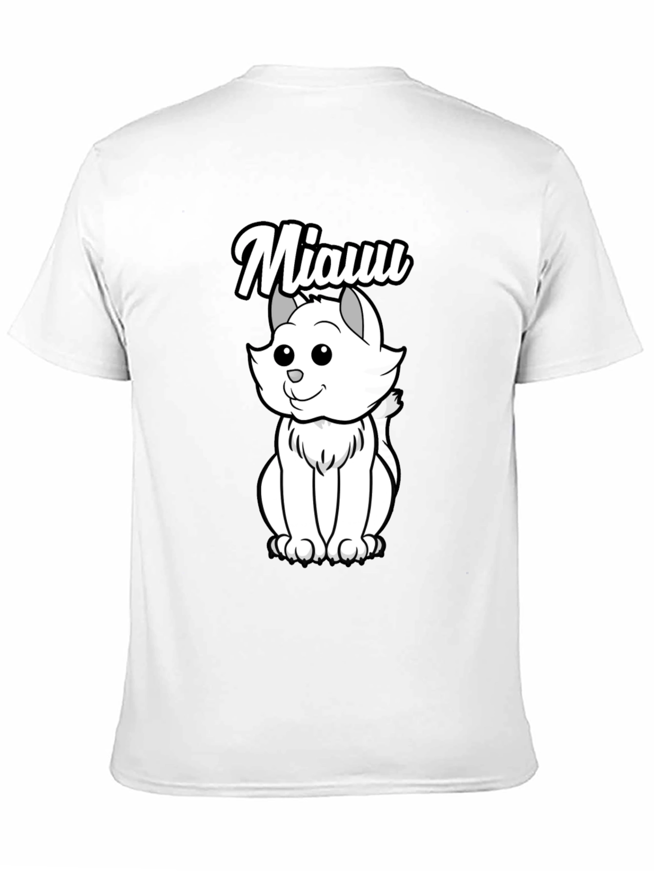 Cute Cat Miauu T-Shirt - Soft Cotton Tee