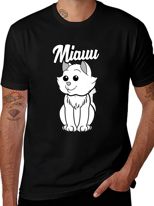 Cute Cat Miauu T-Shirt - Soft Cotton Tee