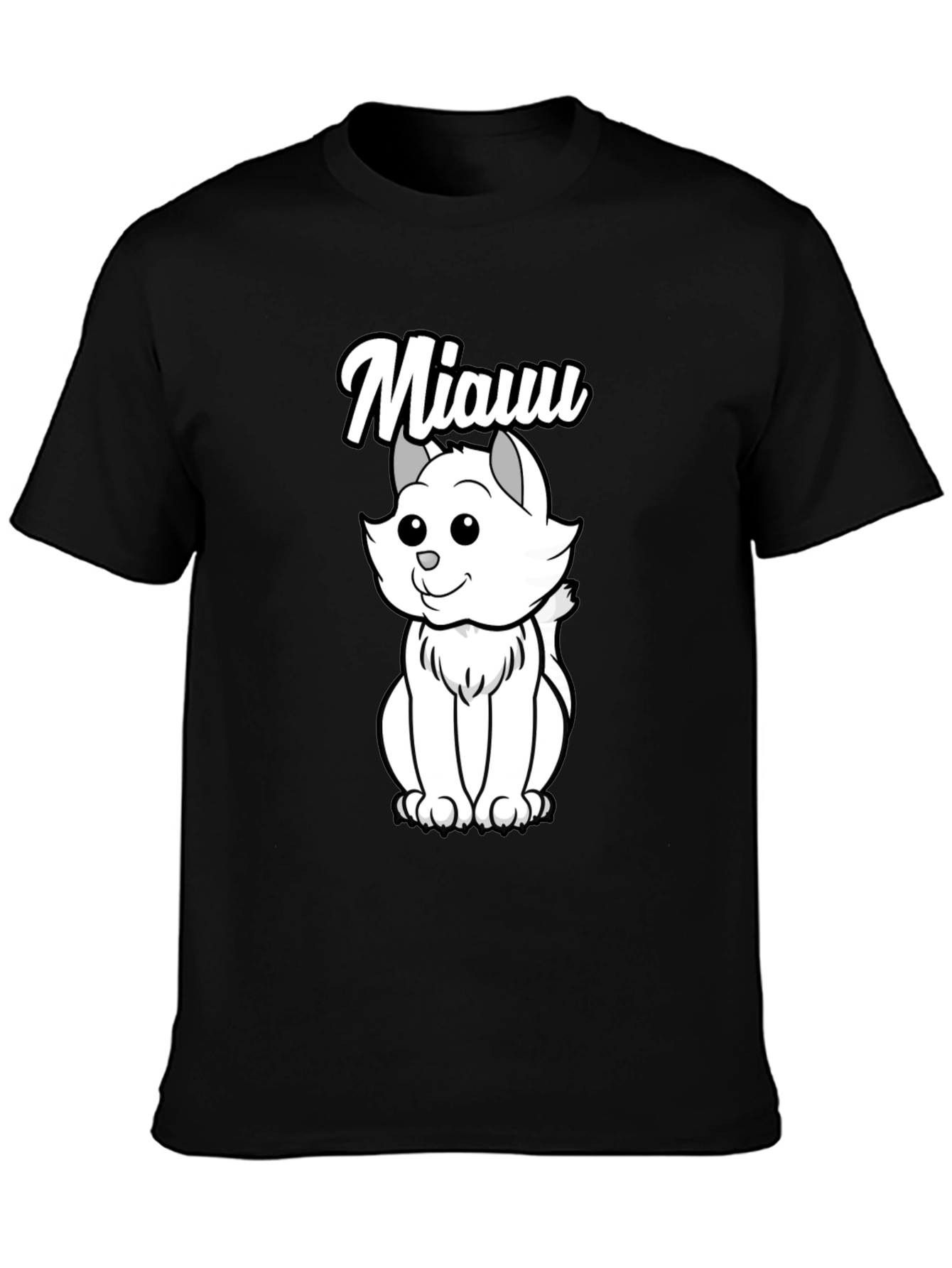 Cute Cat Miauu T-Shirt - Soft Cotton Tee