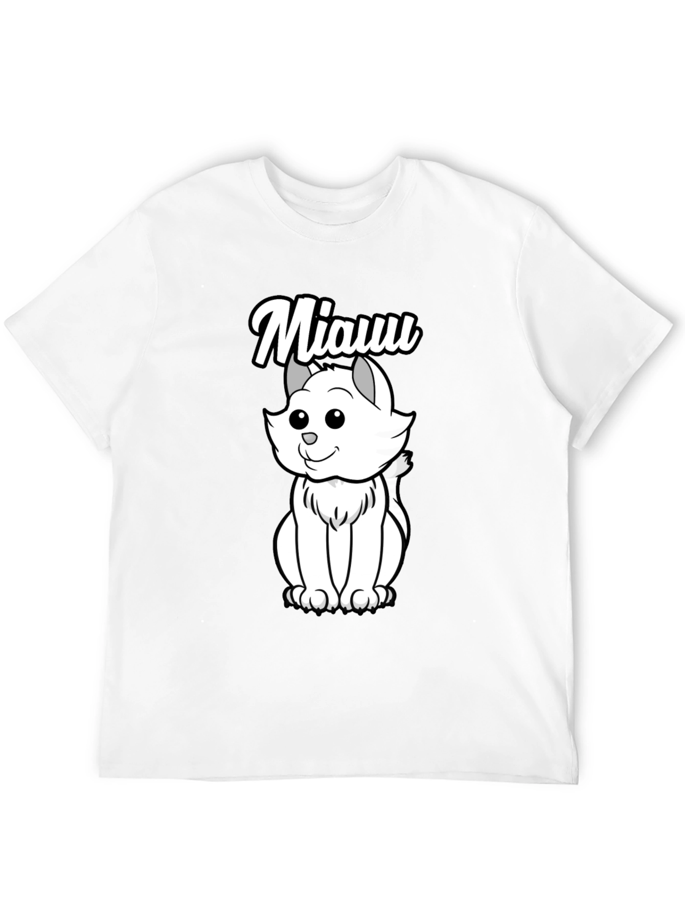 Cute Cat Miauu T-Shirt - Soft Cotton Tee