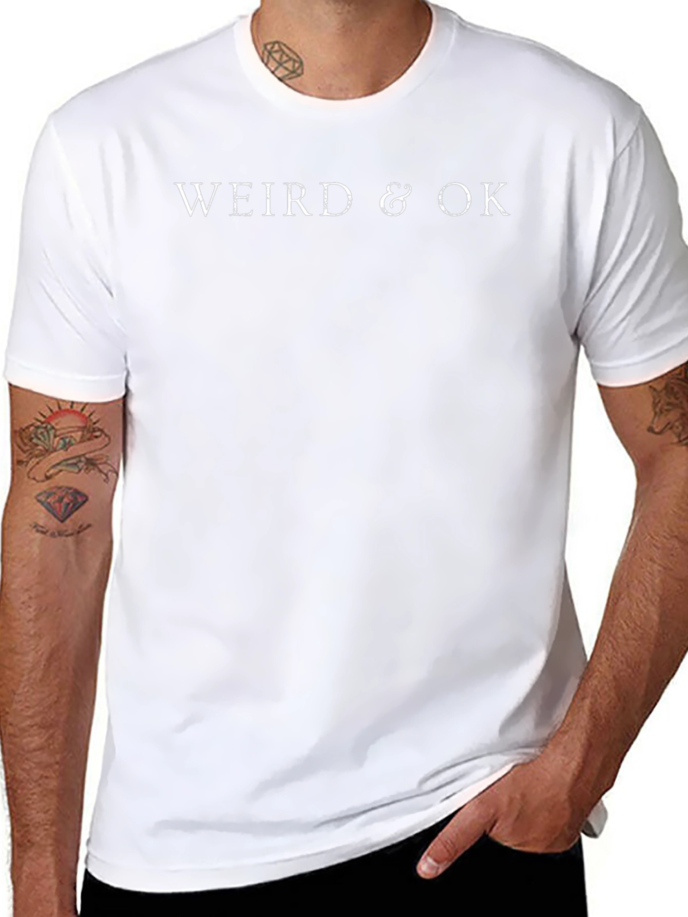 Weird & OK Graphic Tee - Mens Black T-Shirt