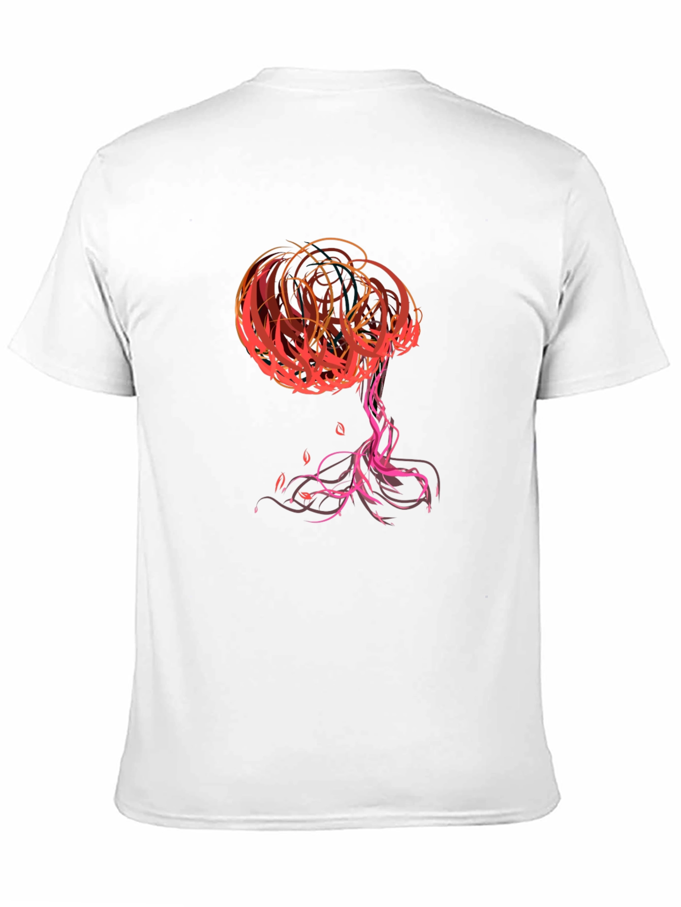 Abstract Tree Graphic Tee - Stylish Black T-Shirt