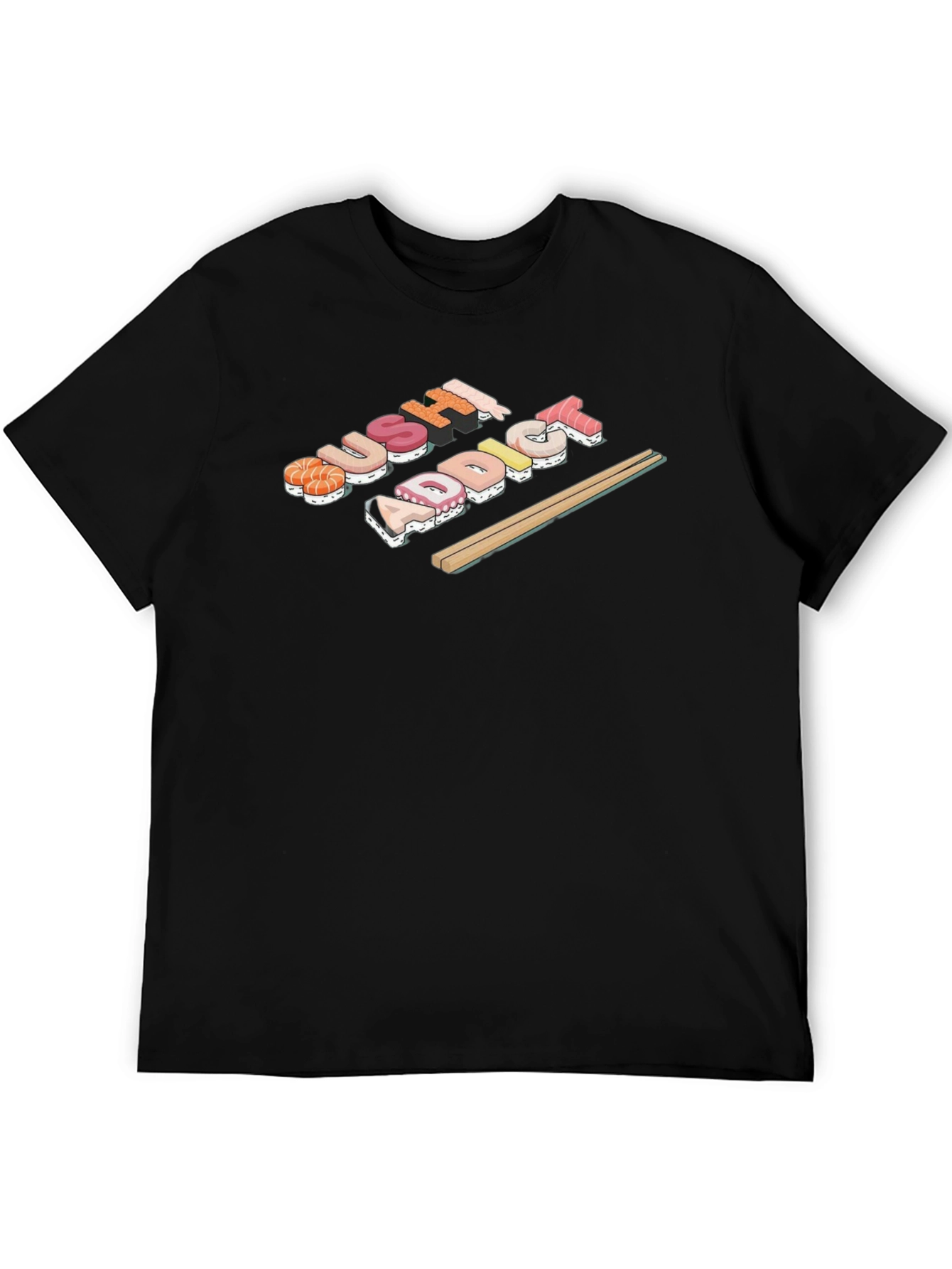 Sushi Addict Black T-Shirt