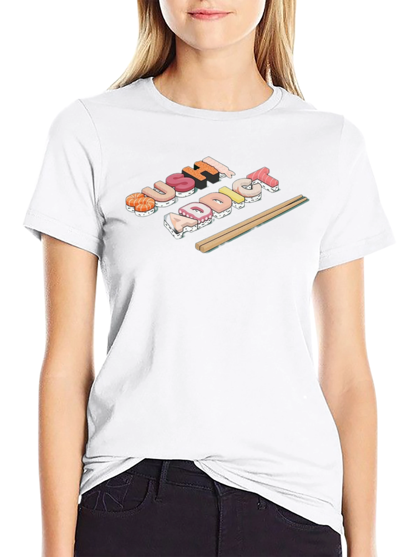 Sushi Addict Black T-Shirt