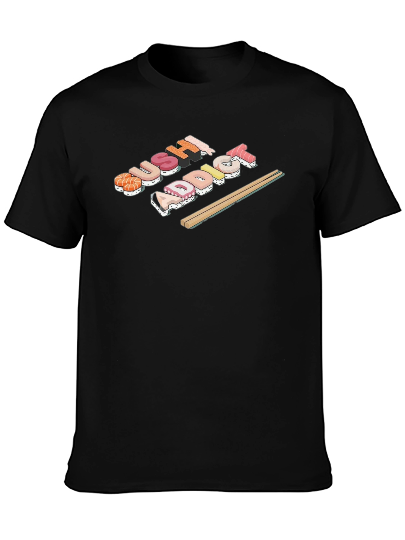 Sushi Addict Black T-Shirt