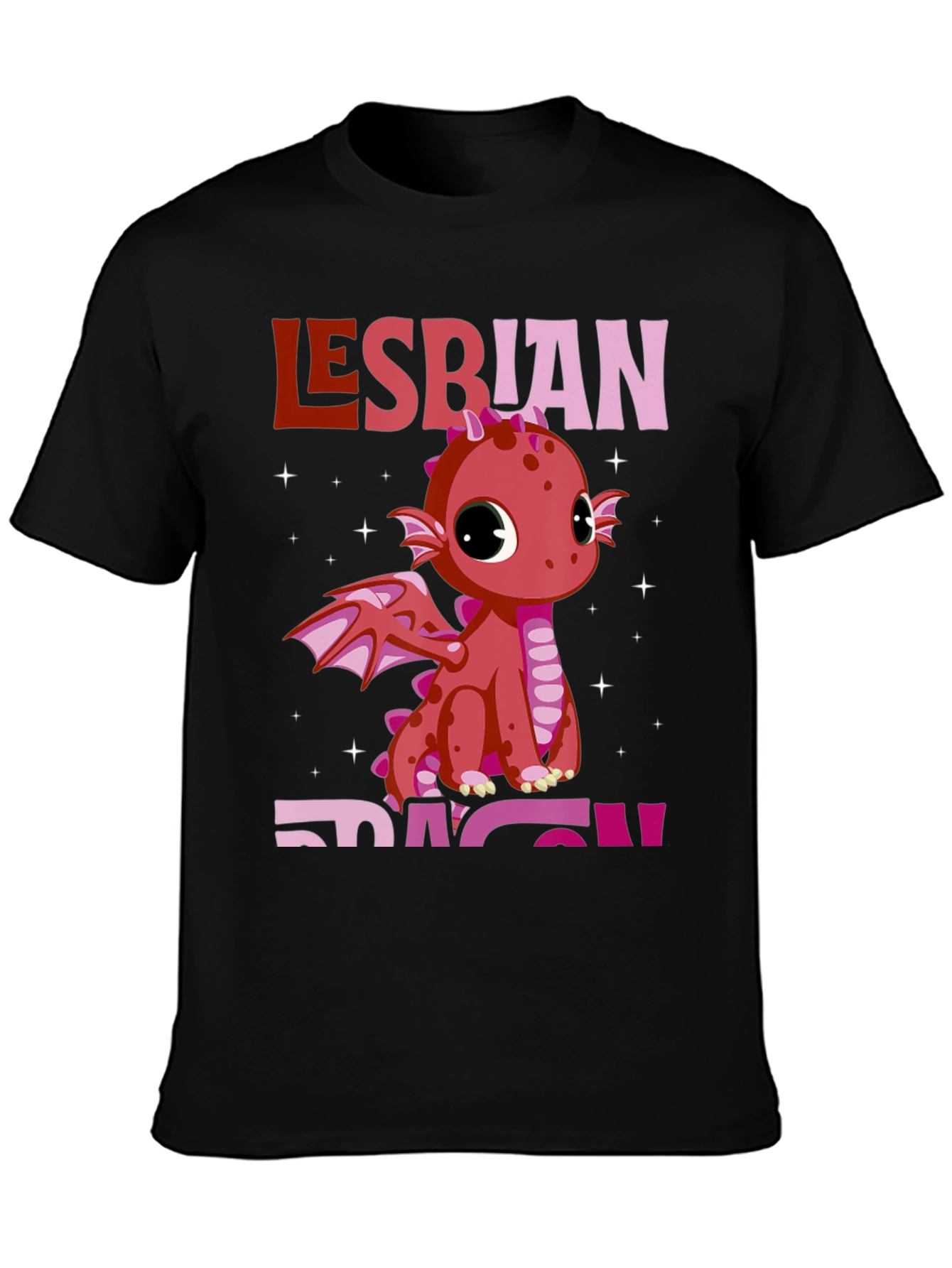 Lesbian Dragon Pride T-Shirt - Black