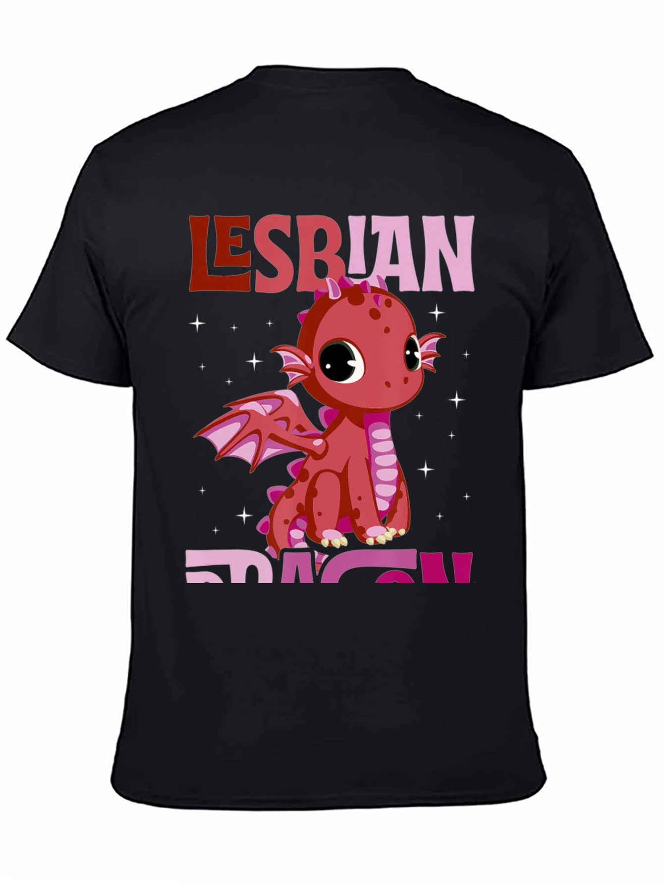 Lesbian Dragon Pride T-Shirt - Black