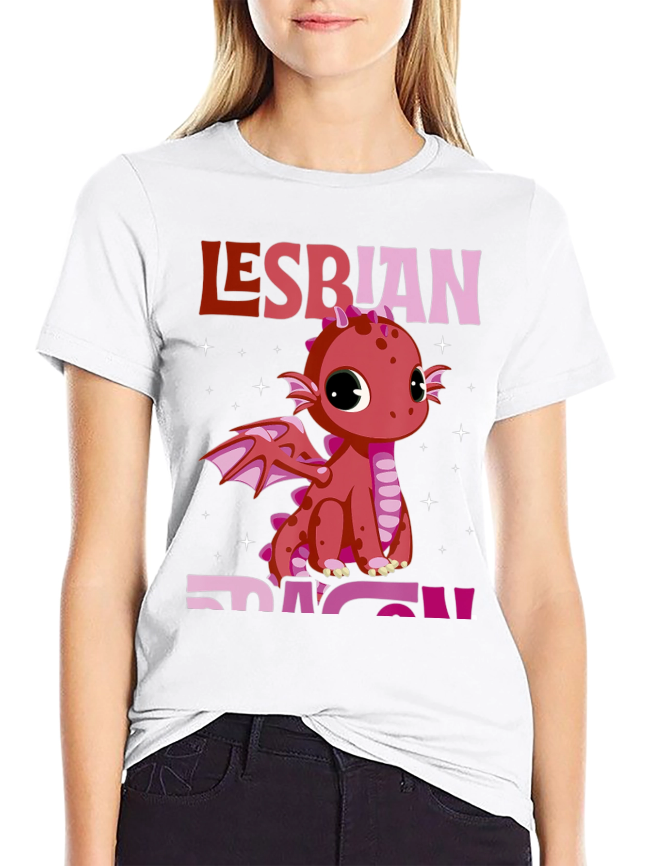 Lesbian Dragon Pride T-Shirt - Black