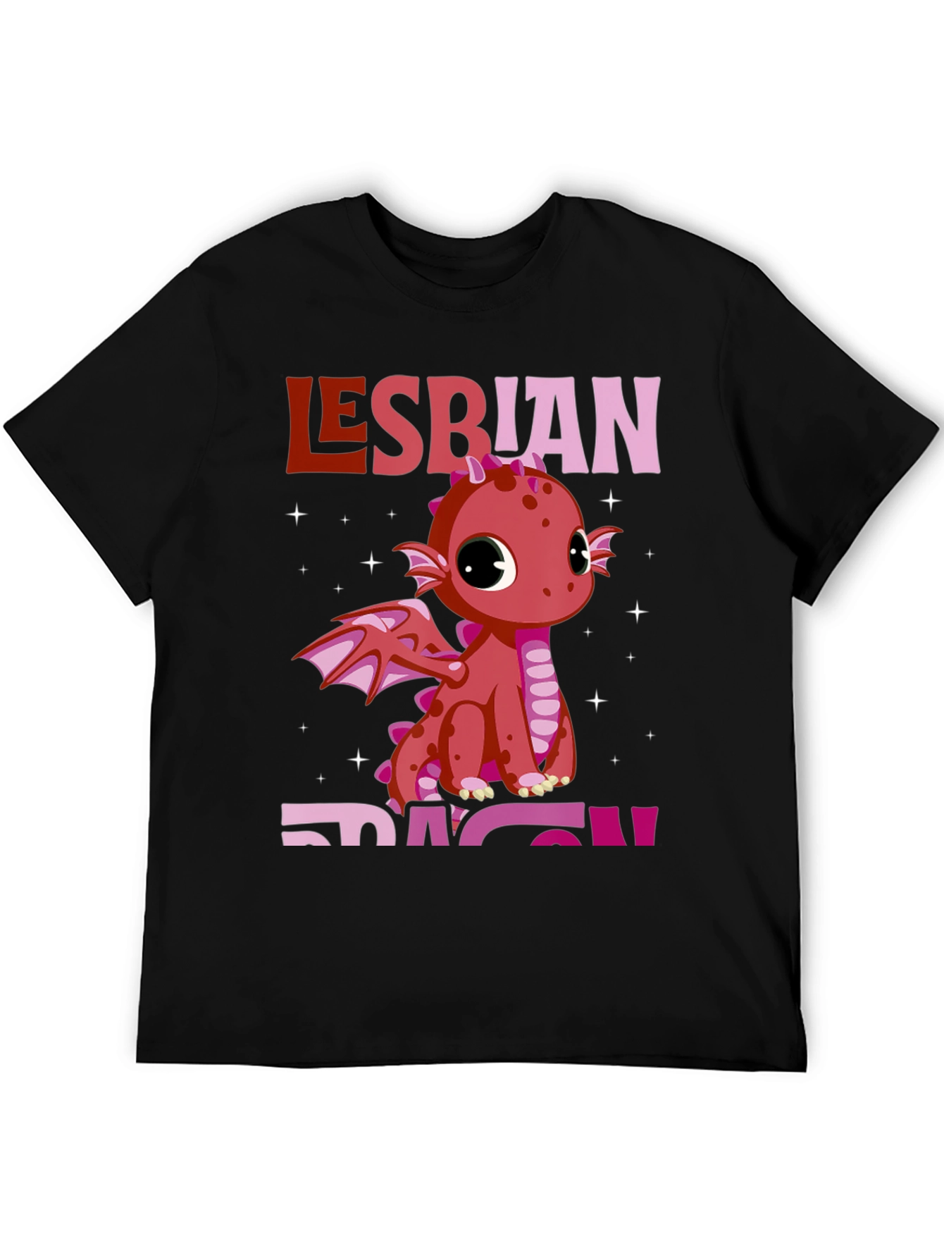 Lesbian Dragon Pride T-Shirt - Black