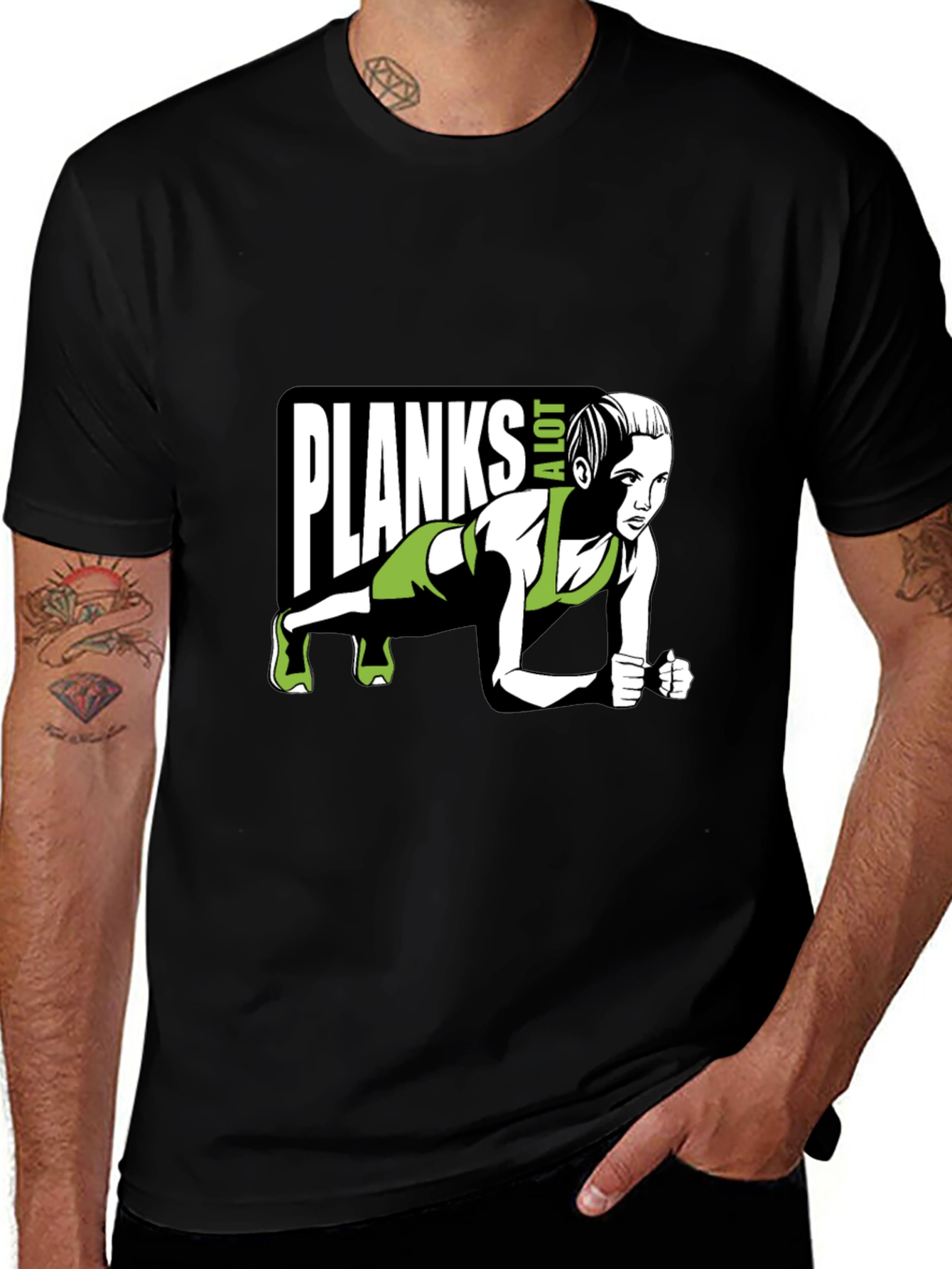 Planks A Lot T-Shirt - Fitness Graphic Tee