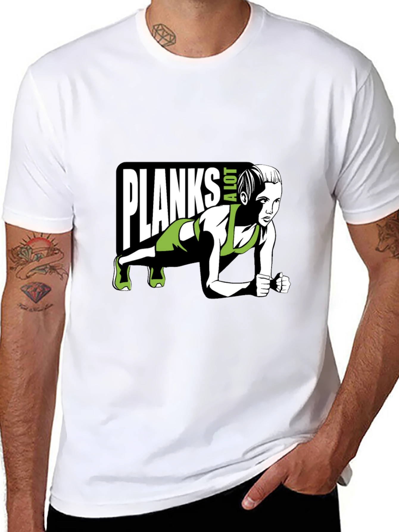 Planks A Lot T-Shirt - Fitness Graphic Tee