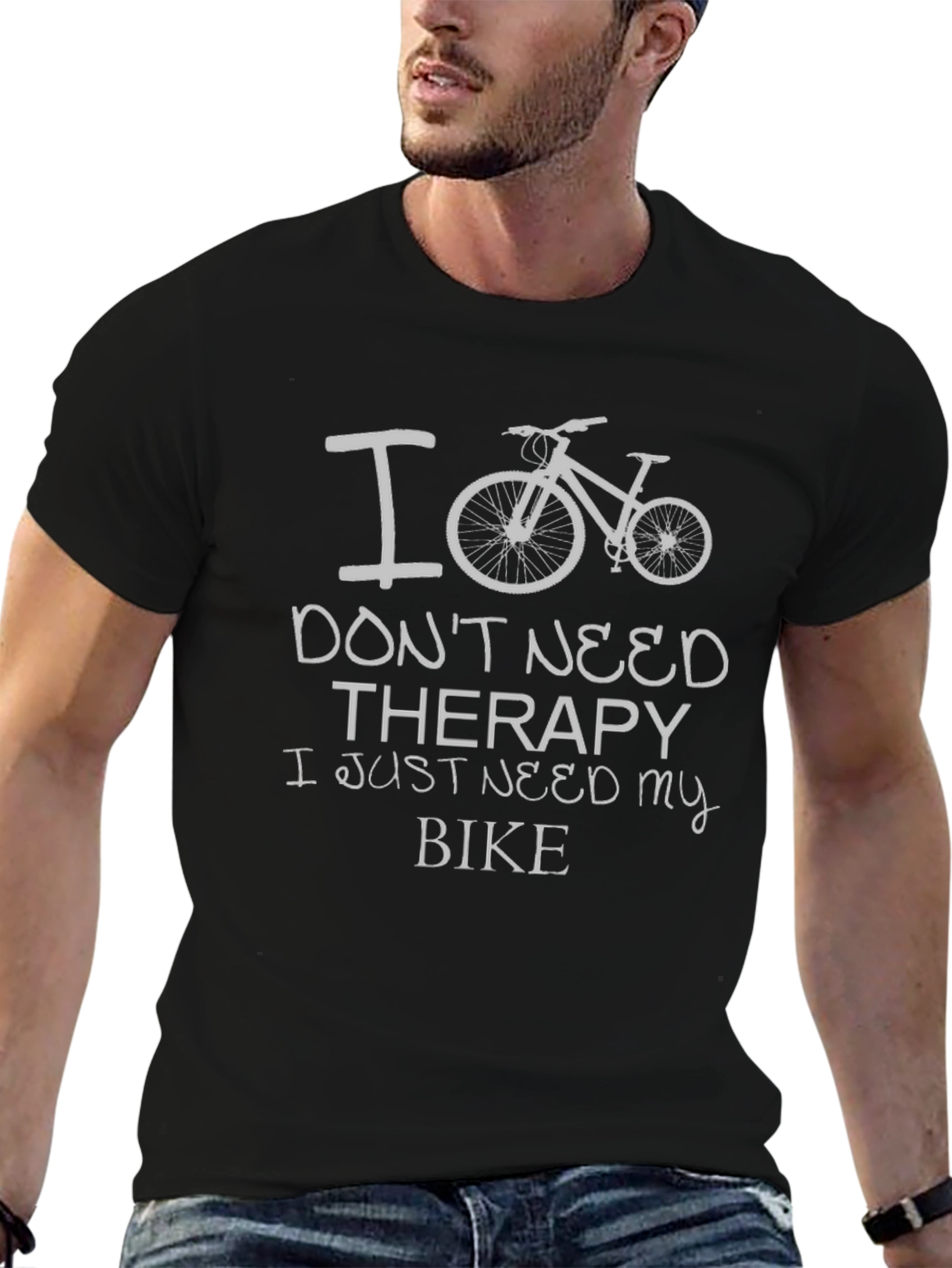 Cycling Therapy Tee: I Bike Im Happy