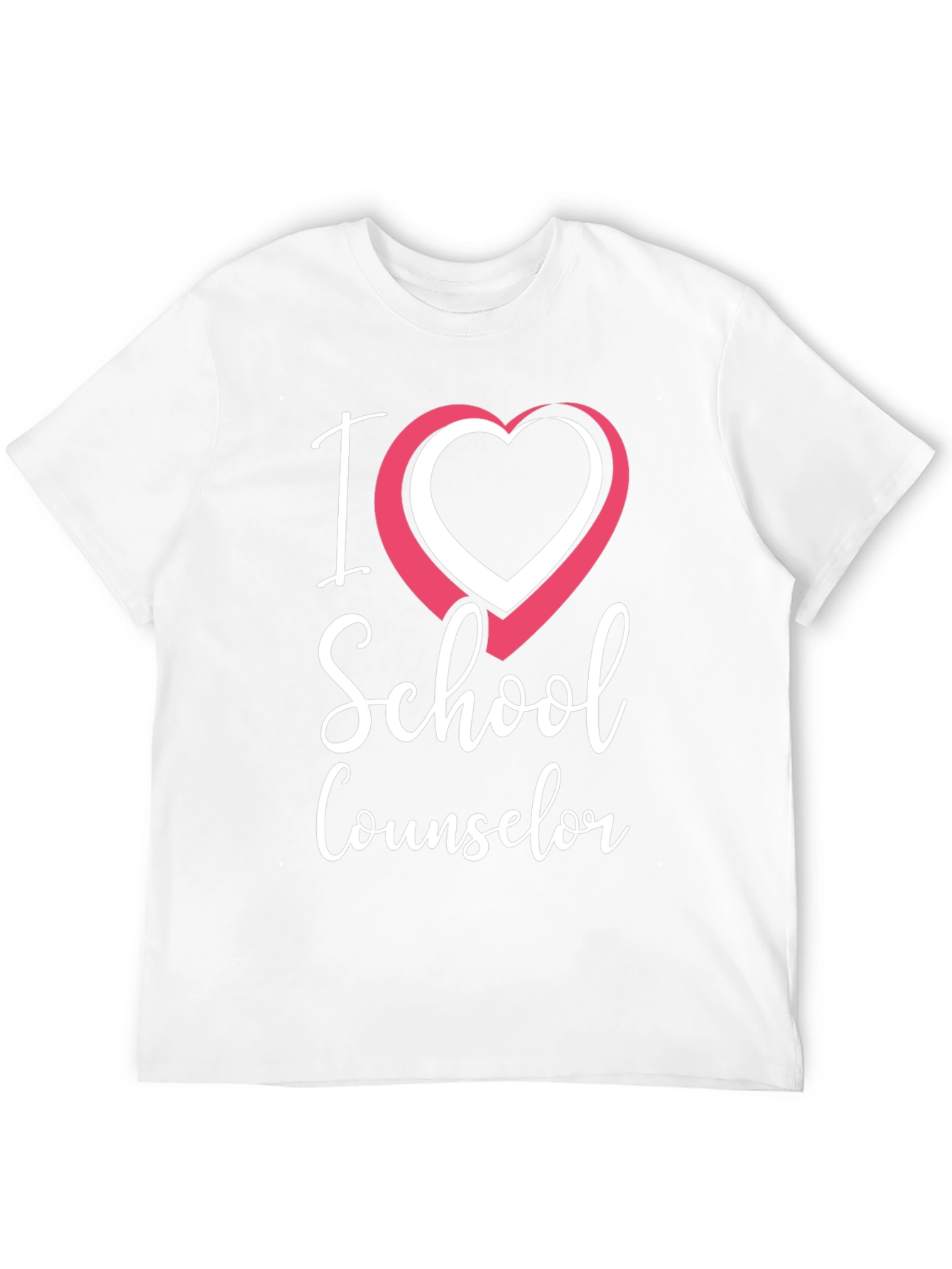 I Love School Counselor T-Shirt - Black