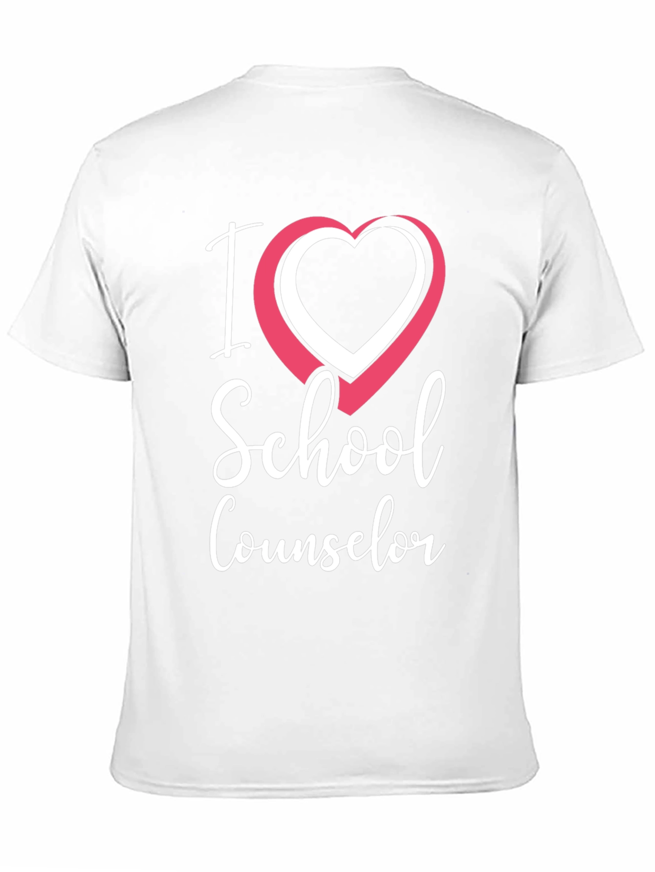 I Love School Counselor T-Shirt - Black