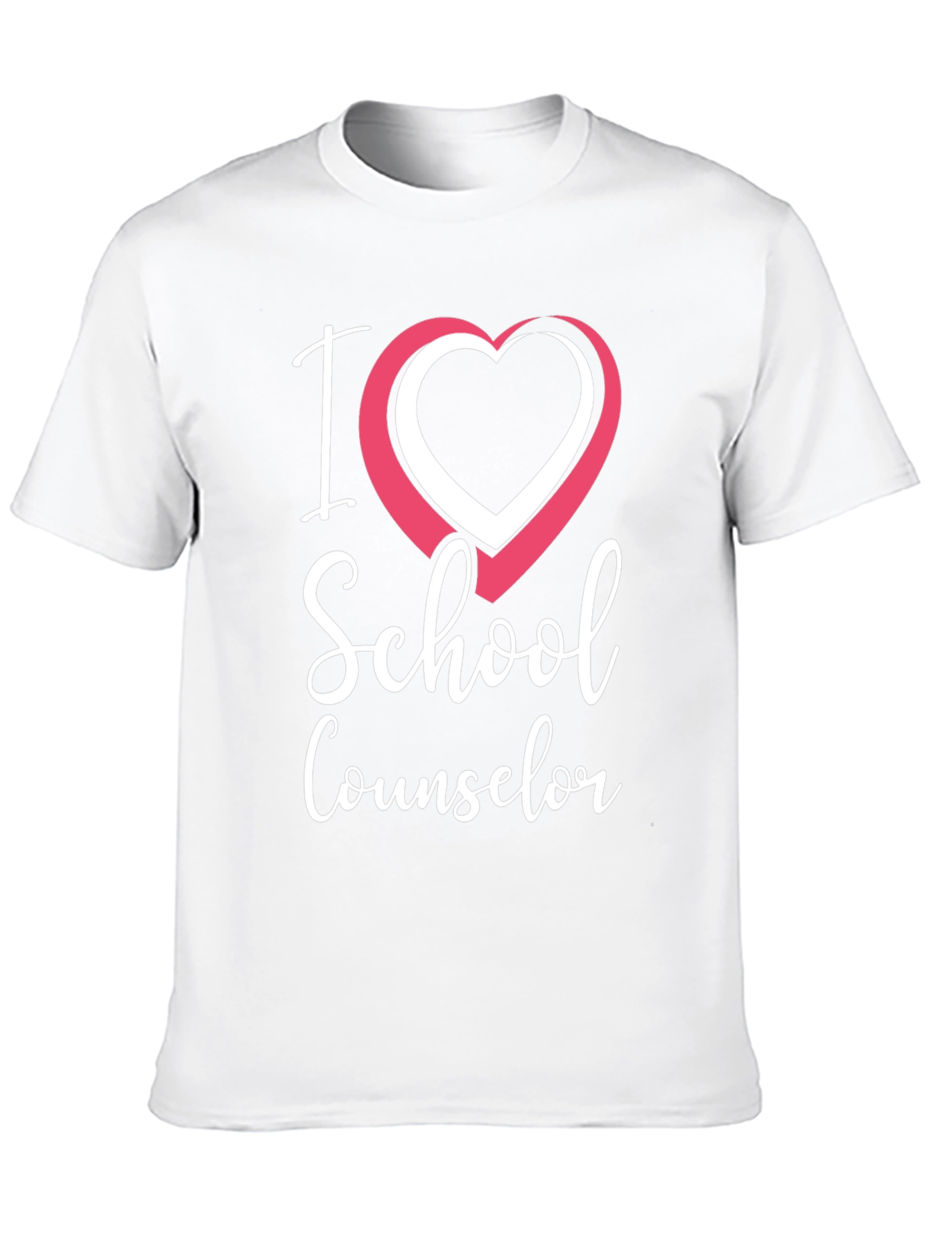 I Love School Counselor T-Shirt - Black