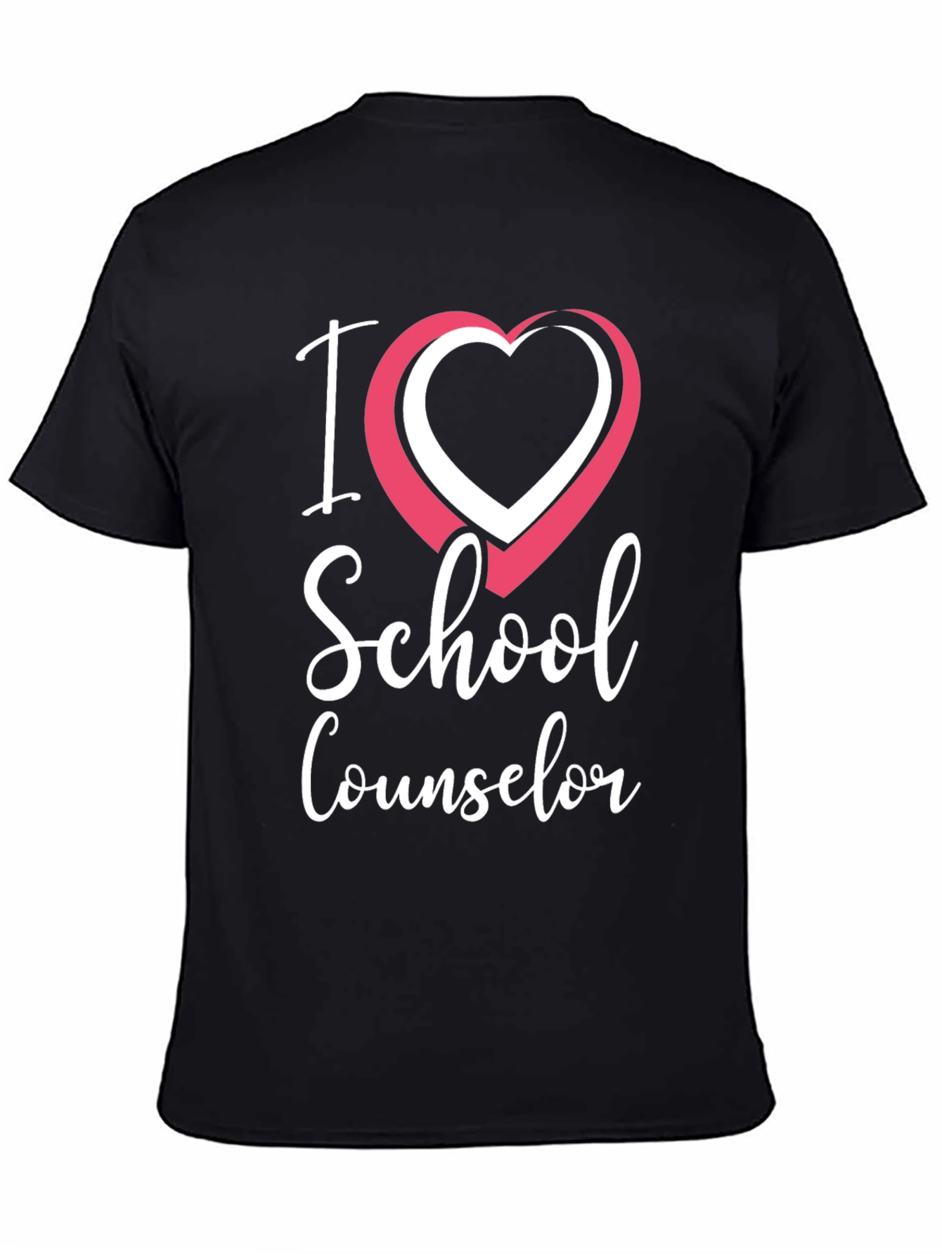 I Love School Counselor T-Shirt - Black