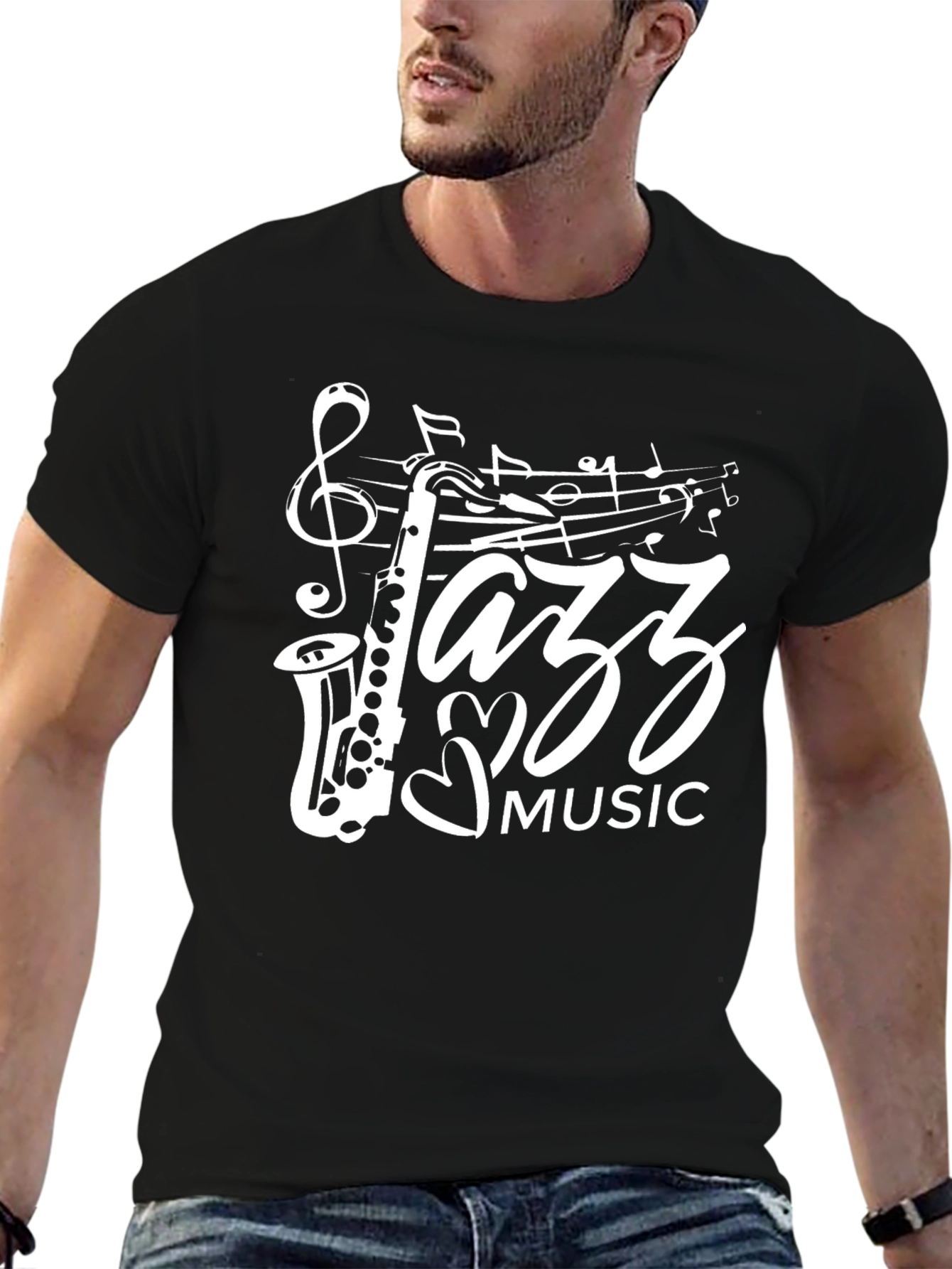 Jazz Music Saxophone Graphic T-Shirt