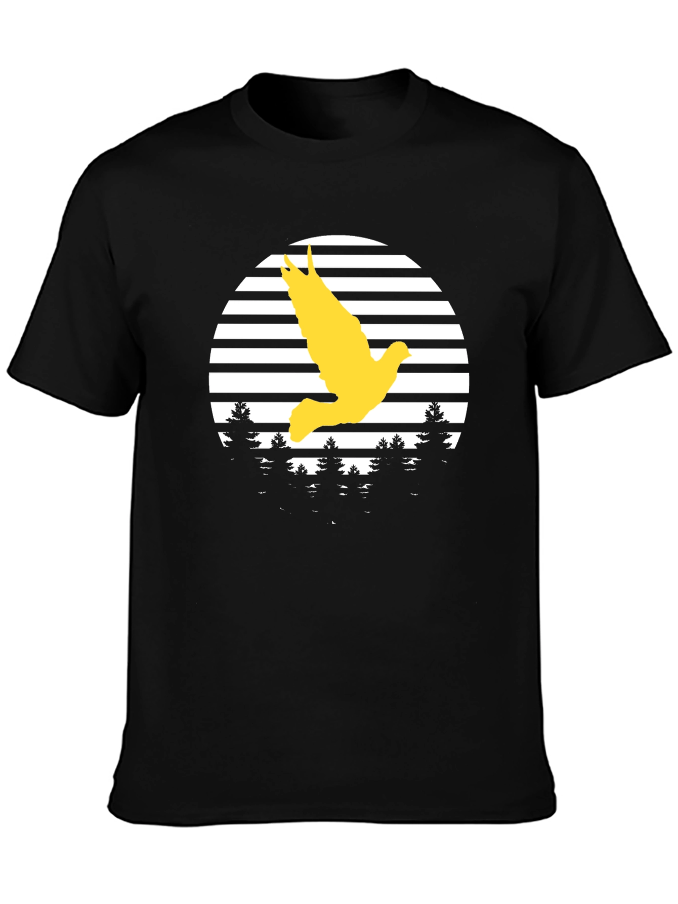 Dove in Flight Graphic Tee - Black