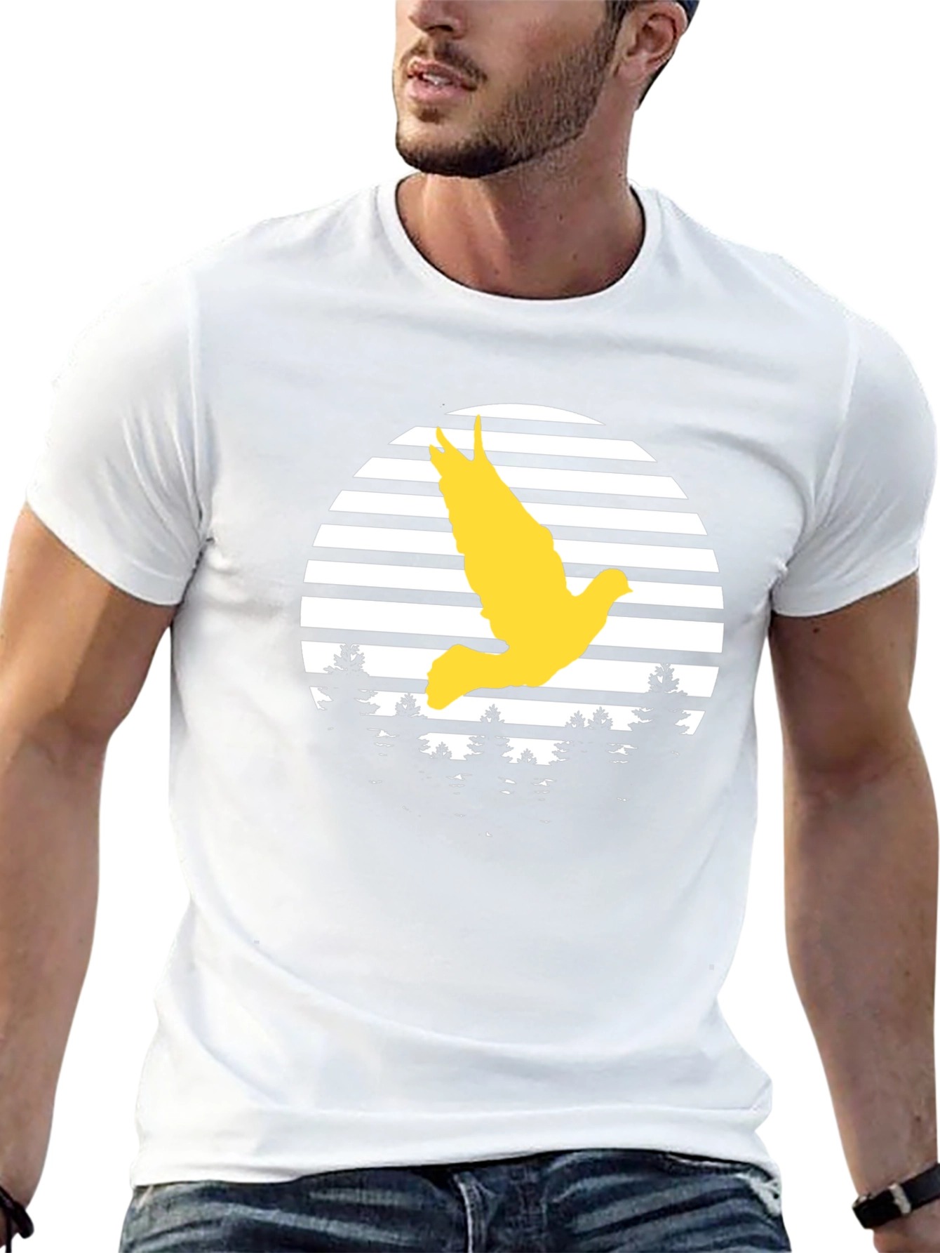 Dove in Flight Graphic Tee - Black