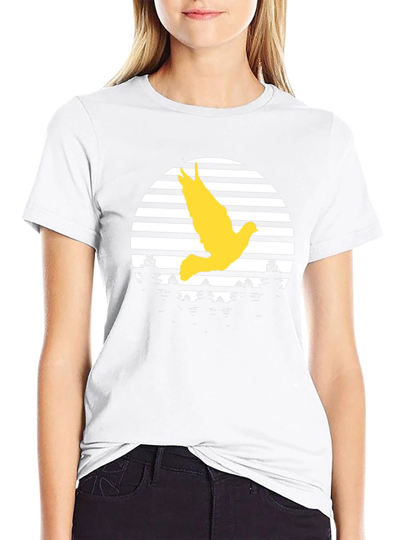 Dove in Flight Graphic Tee - Black