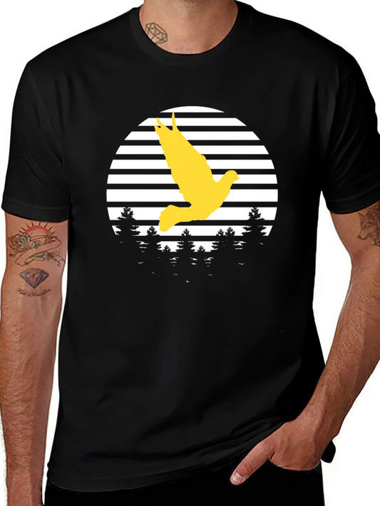 Dove in Flight Graphic Tee - Black
