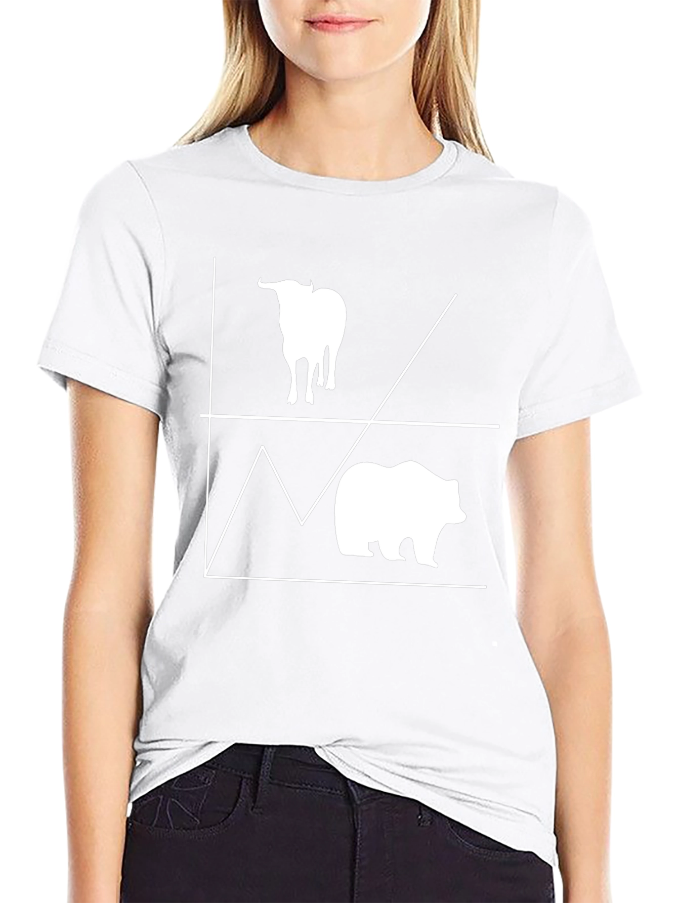 Bull and Bear Stock Market Graphic Tee