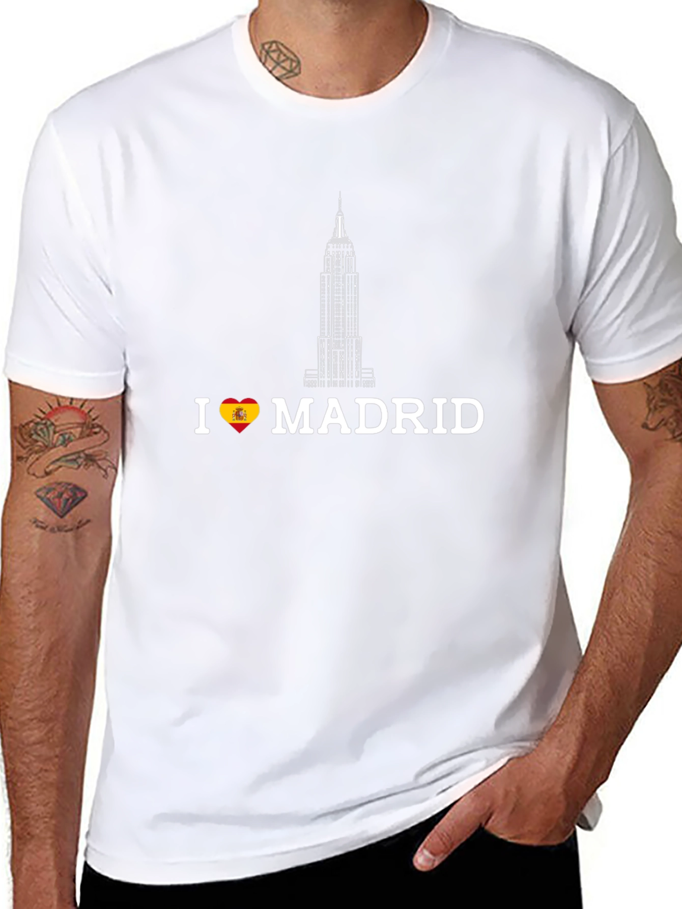 I Love Madrid Graphic T-Shirt - Black