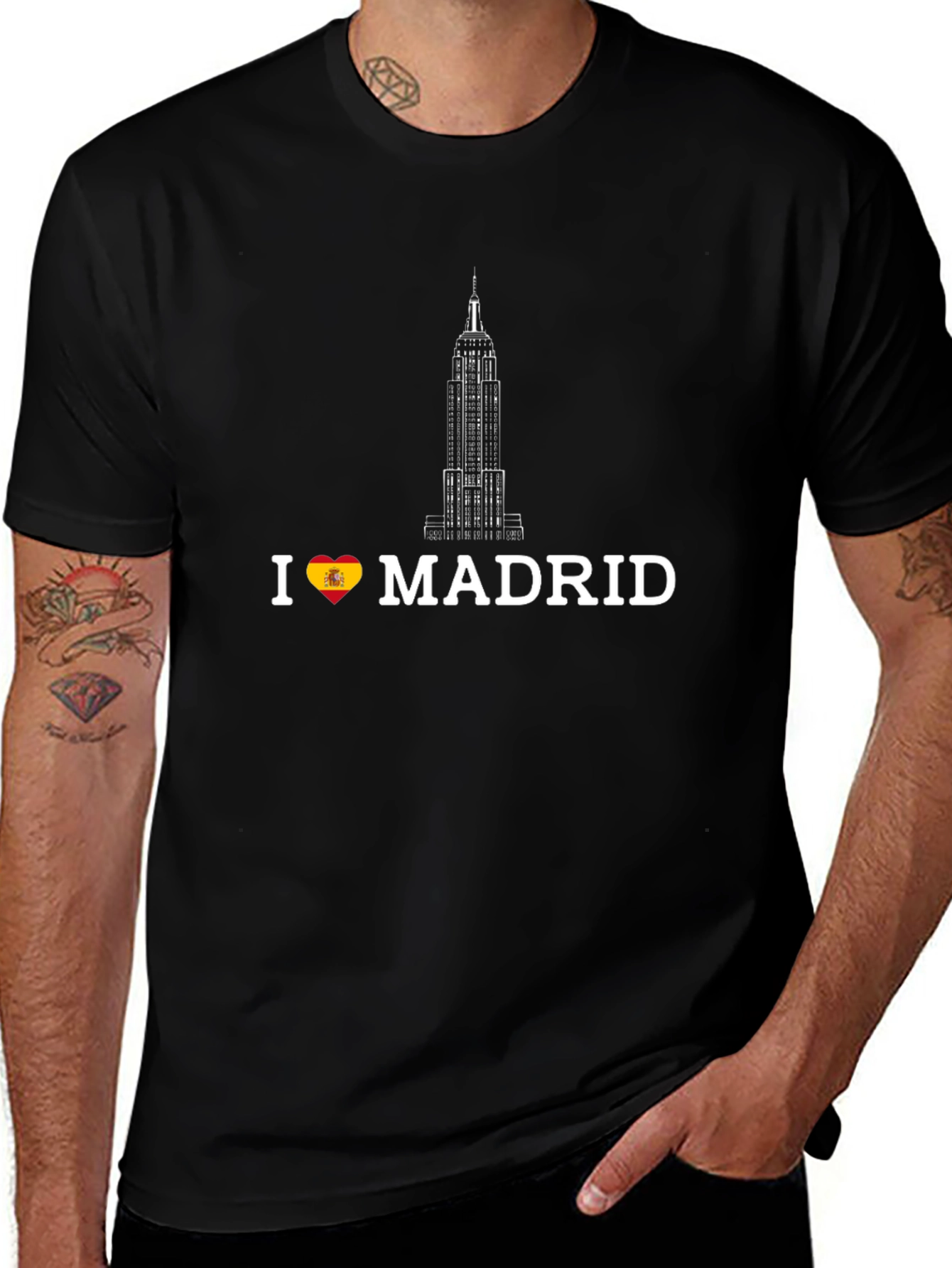I Love Madrid Graphic T-Shirt - Black