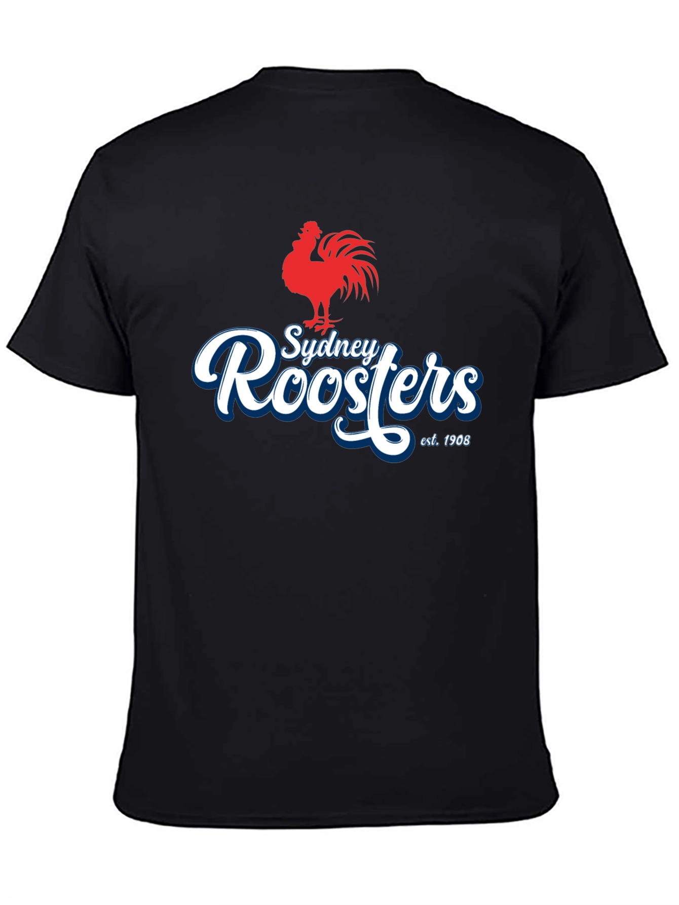 Sydney Roosters T-Shirt - Black NRL Supporter Tee