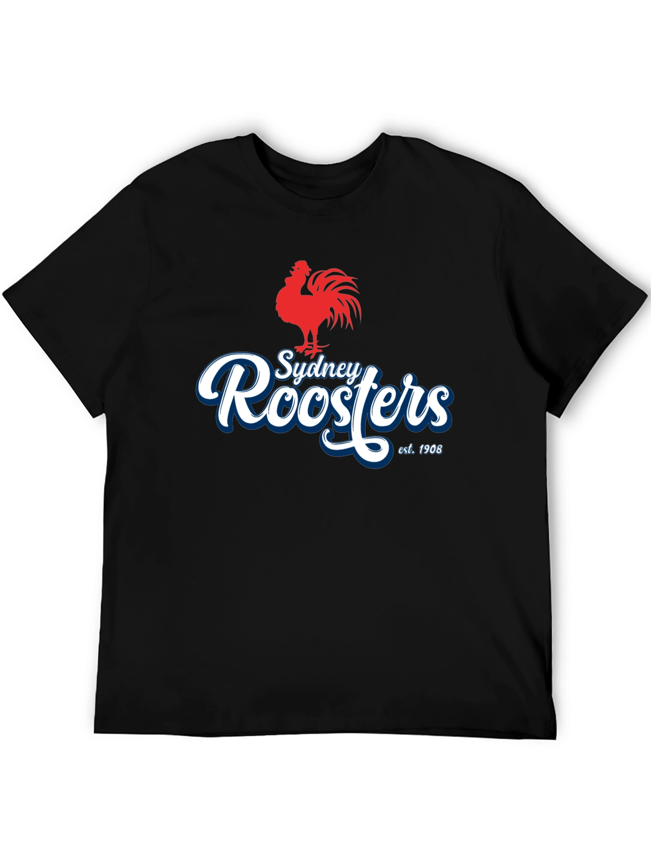Sydney Roosters T-Shirt - Black NRL Supporter Tee