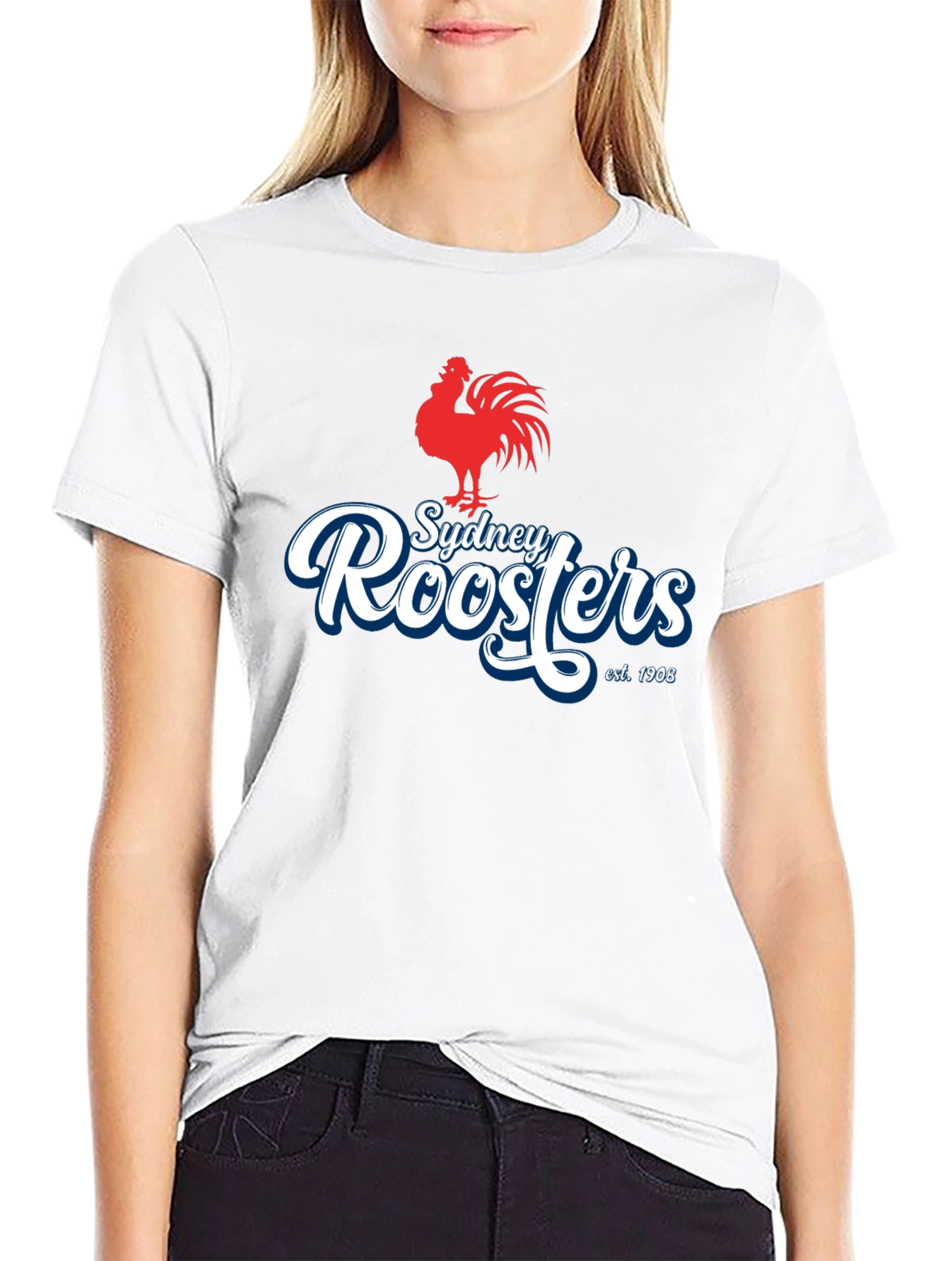 Sydney Roosters T-Shirt - Black NRL Supporter Tee