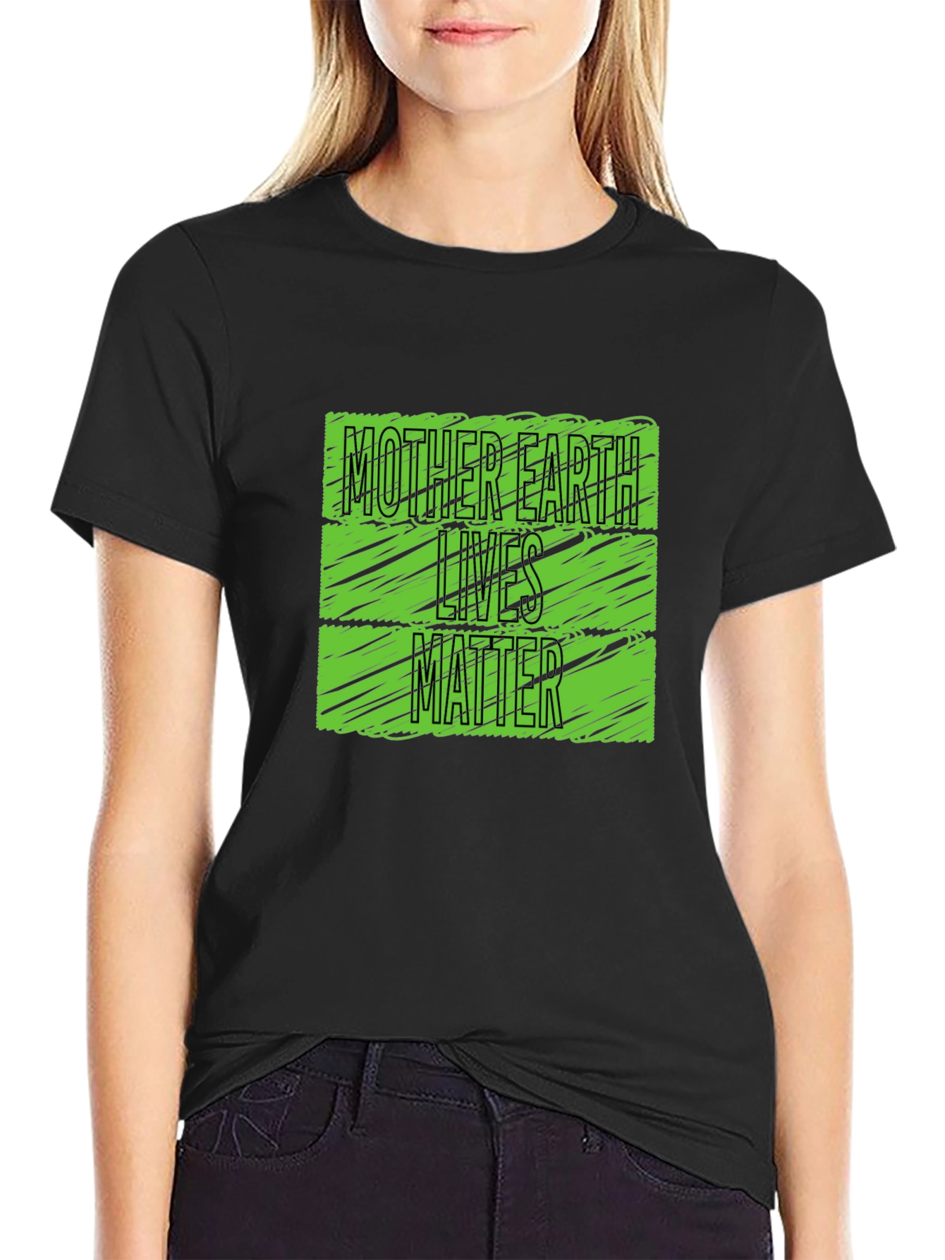 Mother Earth Lives Matter Graphic Tee - Black