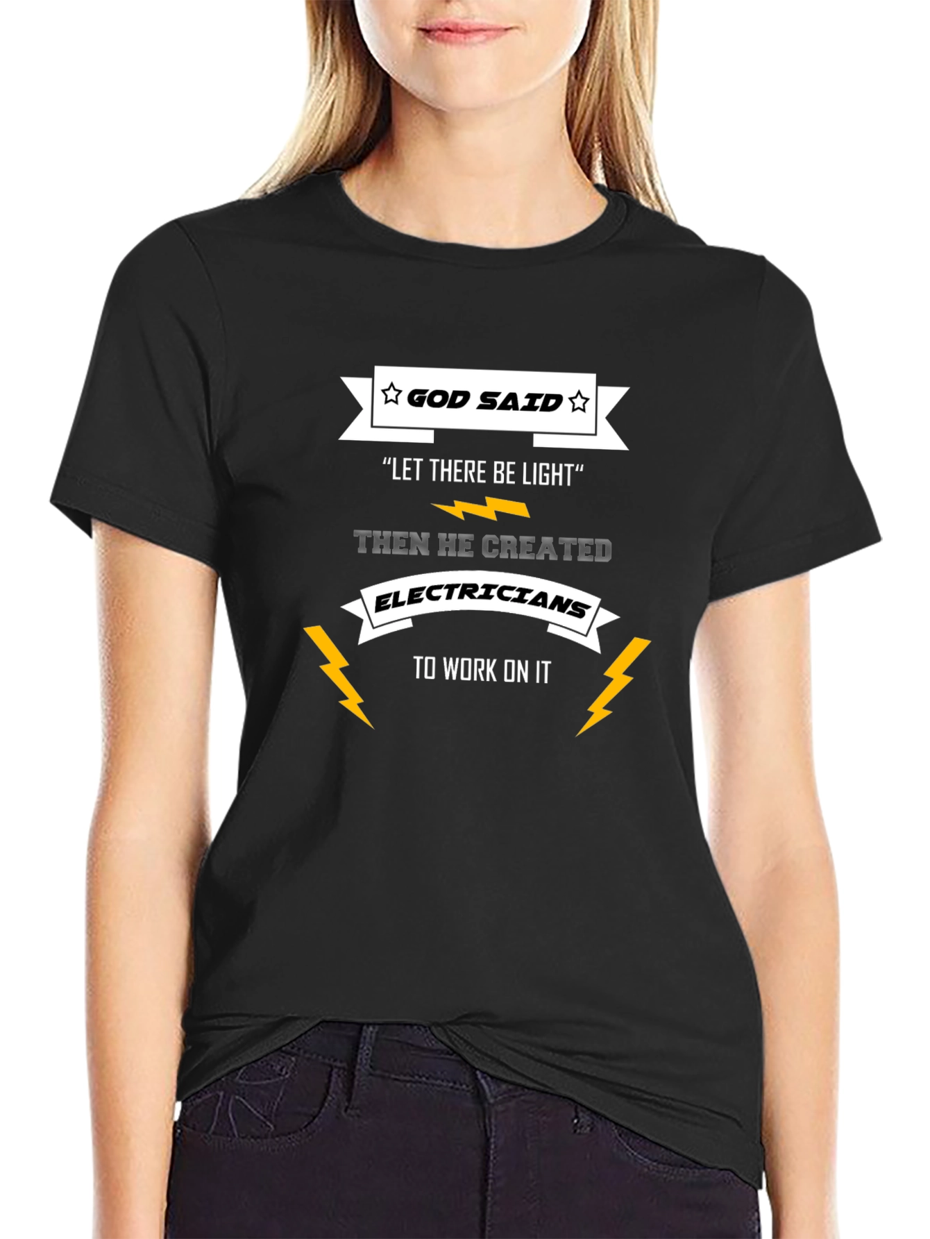 God Said Electricians T-Shirt - Funny Electrician Tee