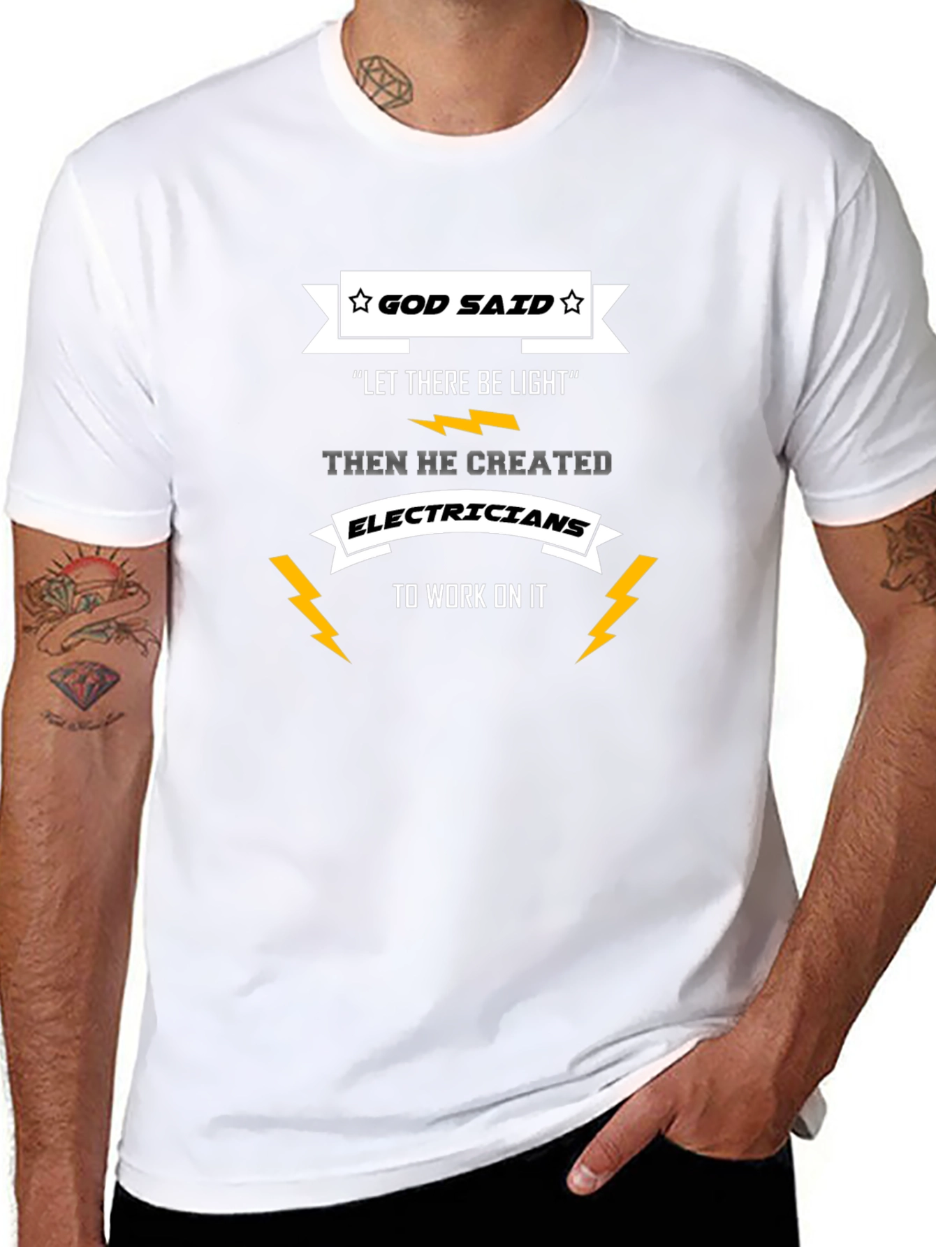 God Said Electricians T-Shirt - Funny Electrician Tee