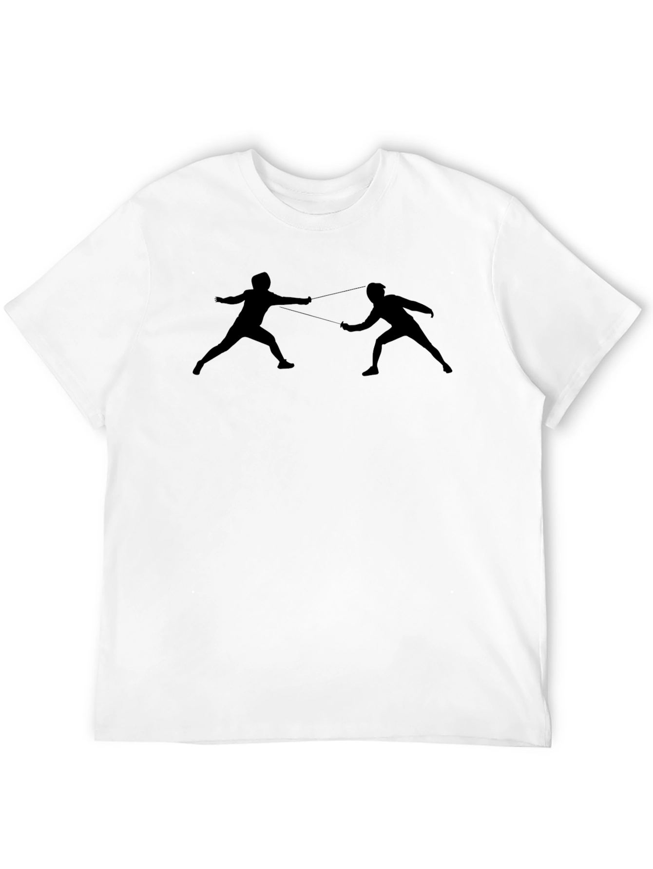 Fencing Silhouette Graphic Tee - Classic Black