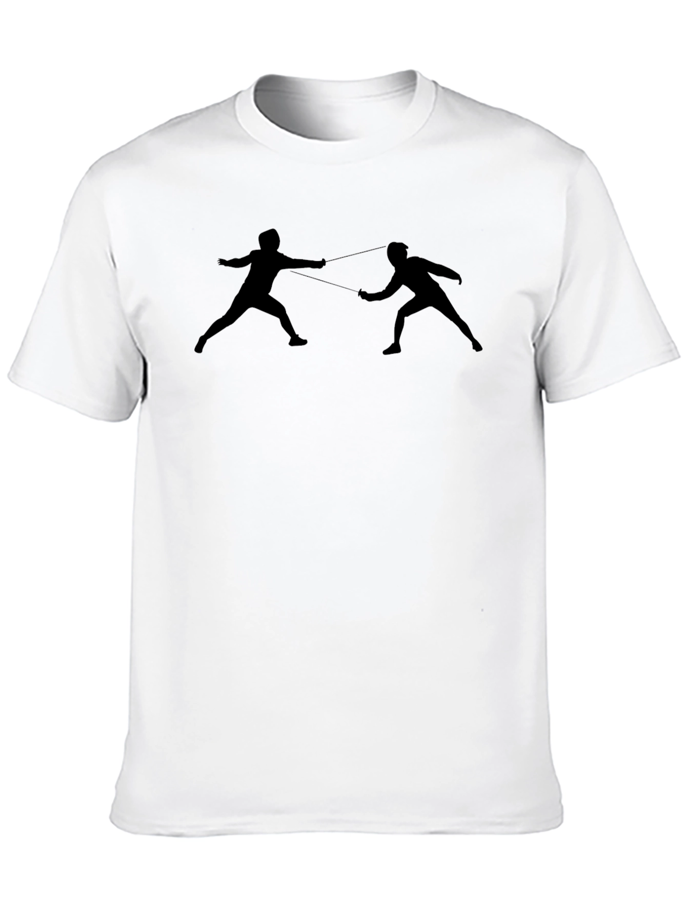 Fencing Silhouette Graphic Tee - Classic Black