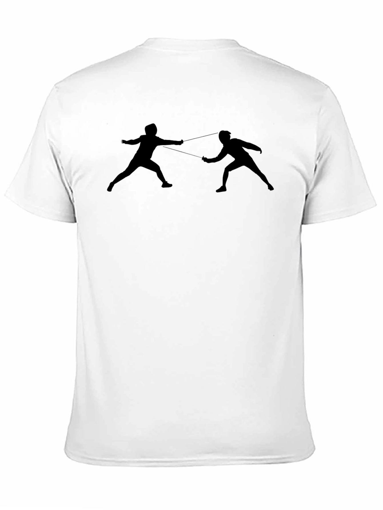 Fencing Silhouette Graphic Tee - Classic Black