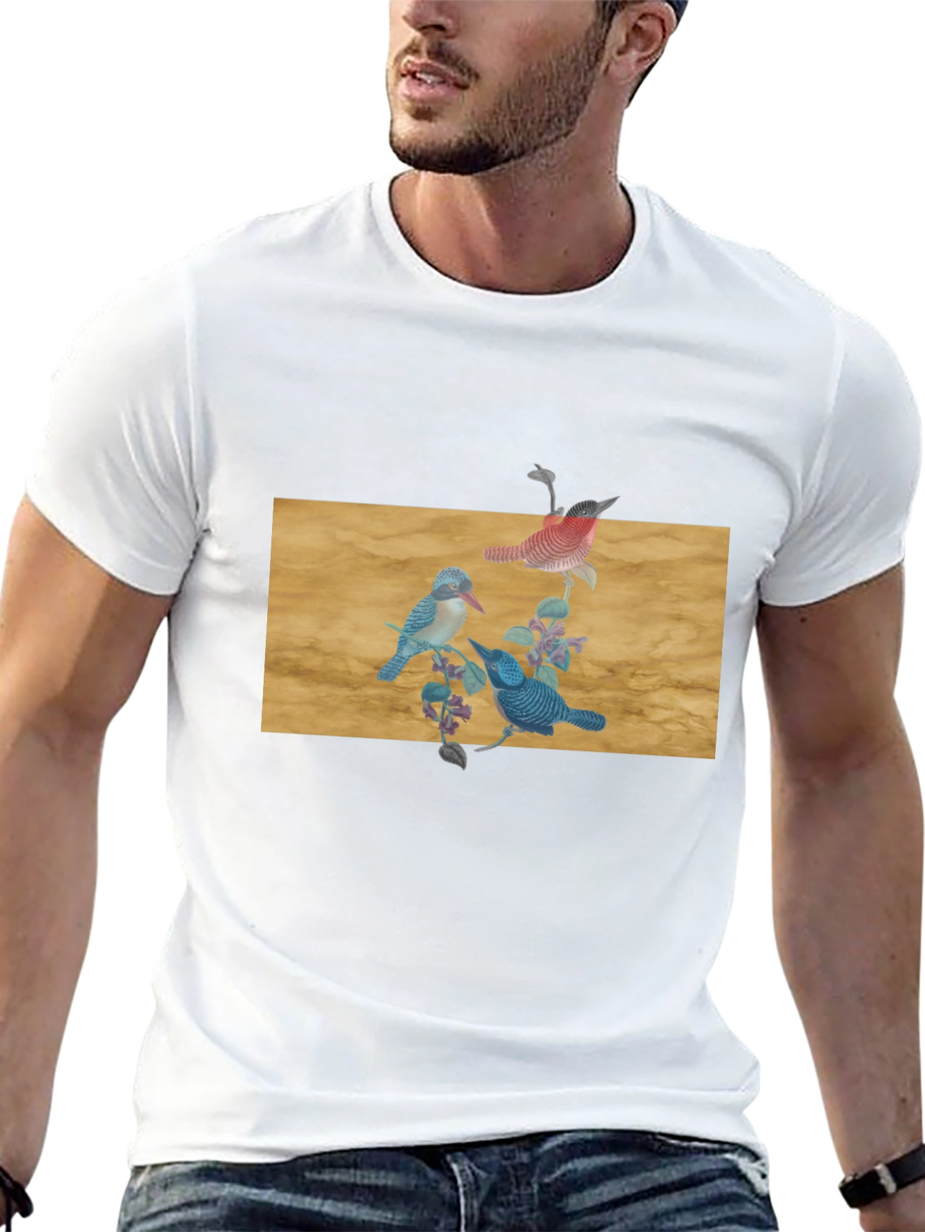 Birds on Branch Graphic Tee - Stylish and Unique